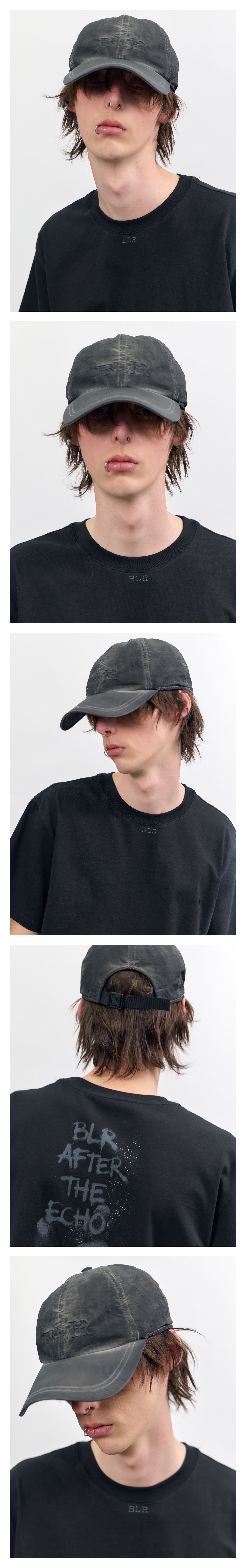 Logo Vintage Washed Nylon Ball Cap — vue 3
