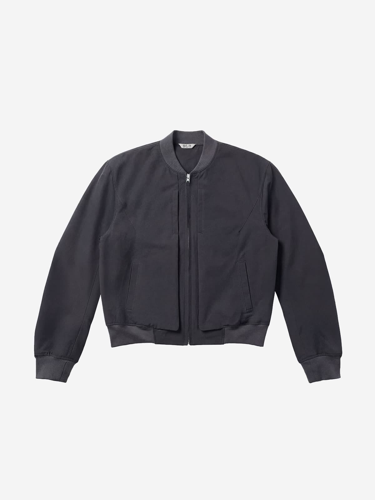 Curved Line Flight Jacket Charcoal