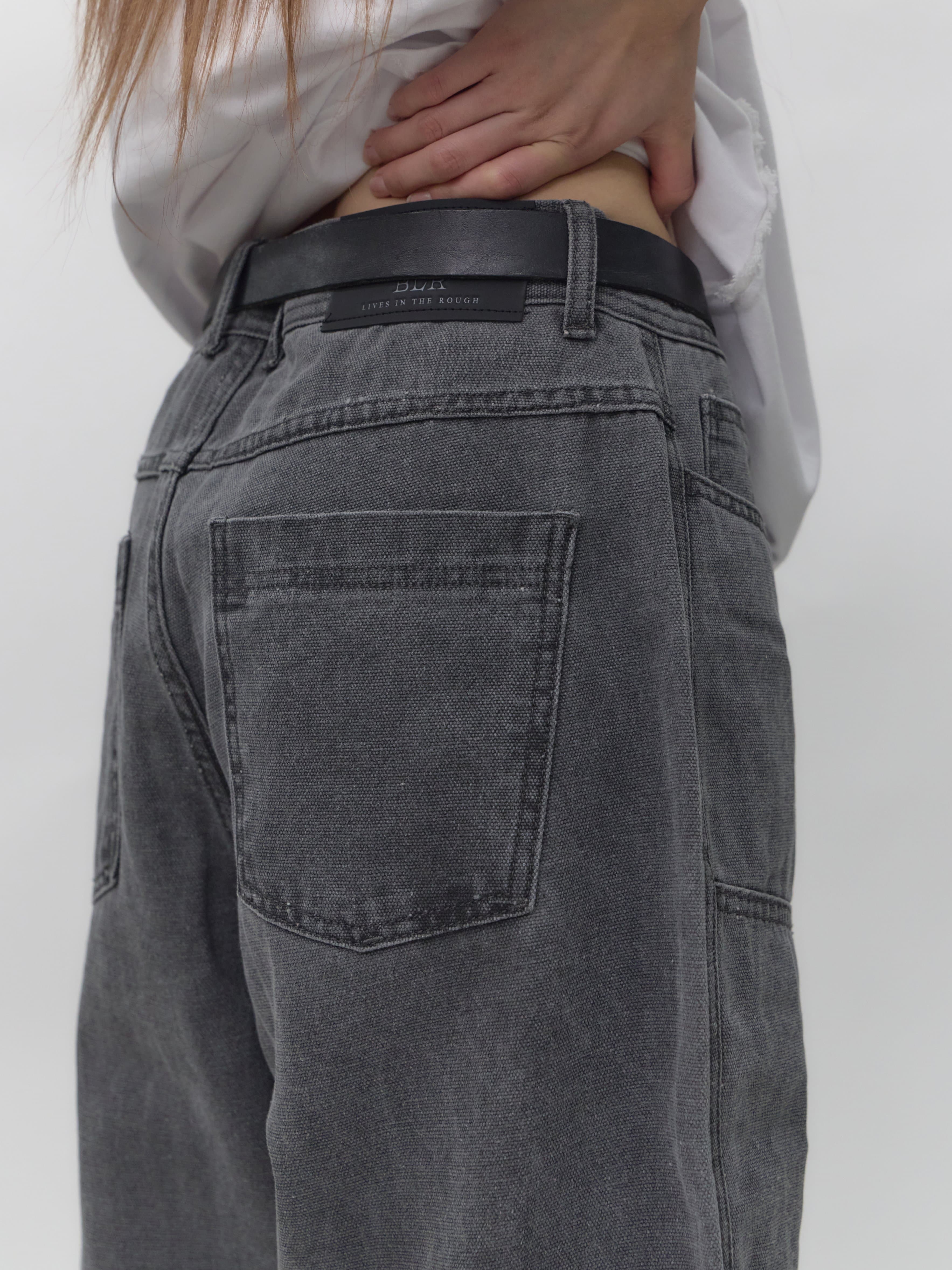 Dyed Multi Cargo Carpenter Pants Light Grey — vue 11