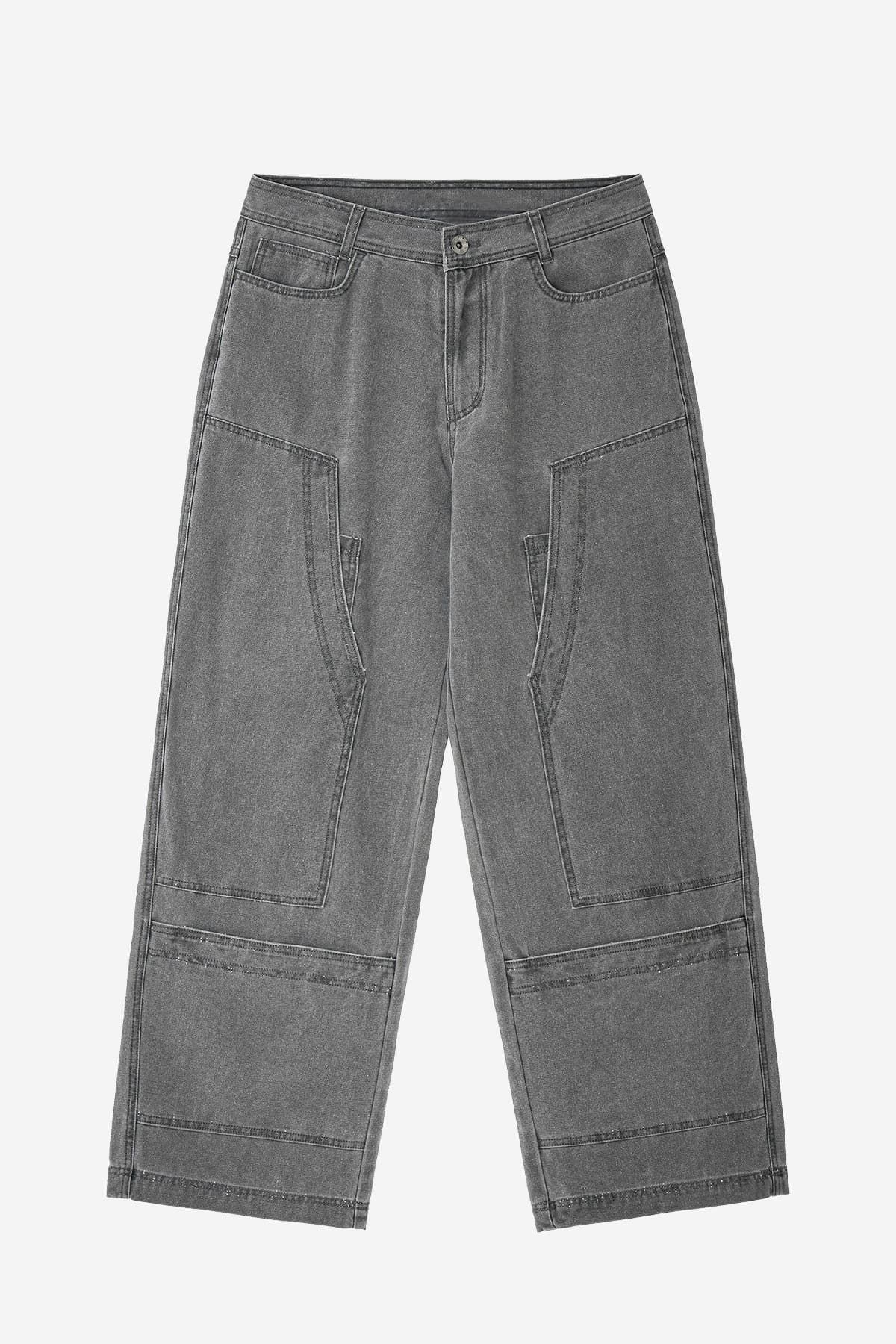 Dyed Multi Cargo Carpenter Pants Light Grey — vue 12