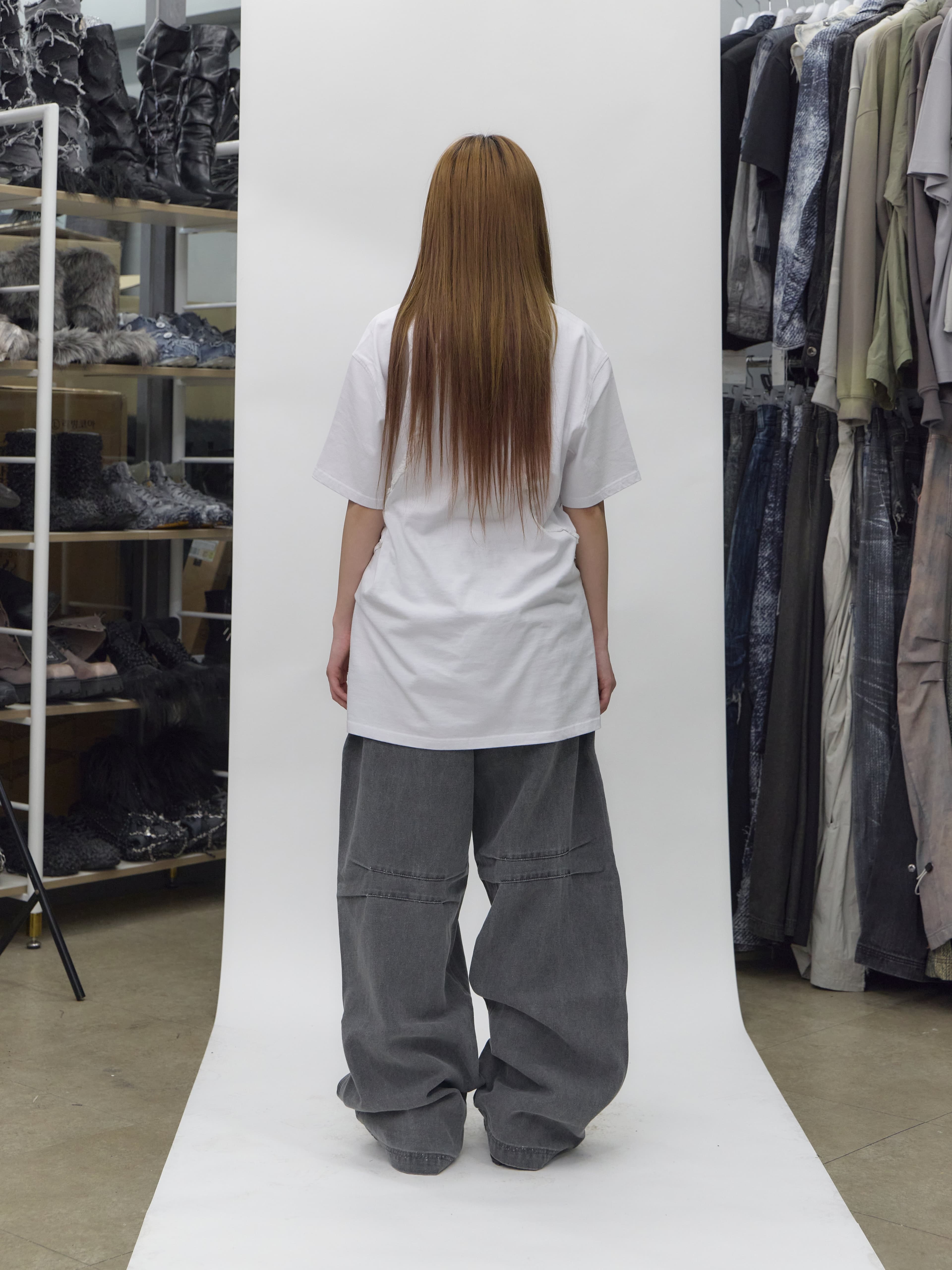 Dyed Multi Cargo Carpenter Pants Light Grey — vue 3