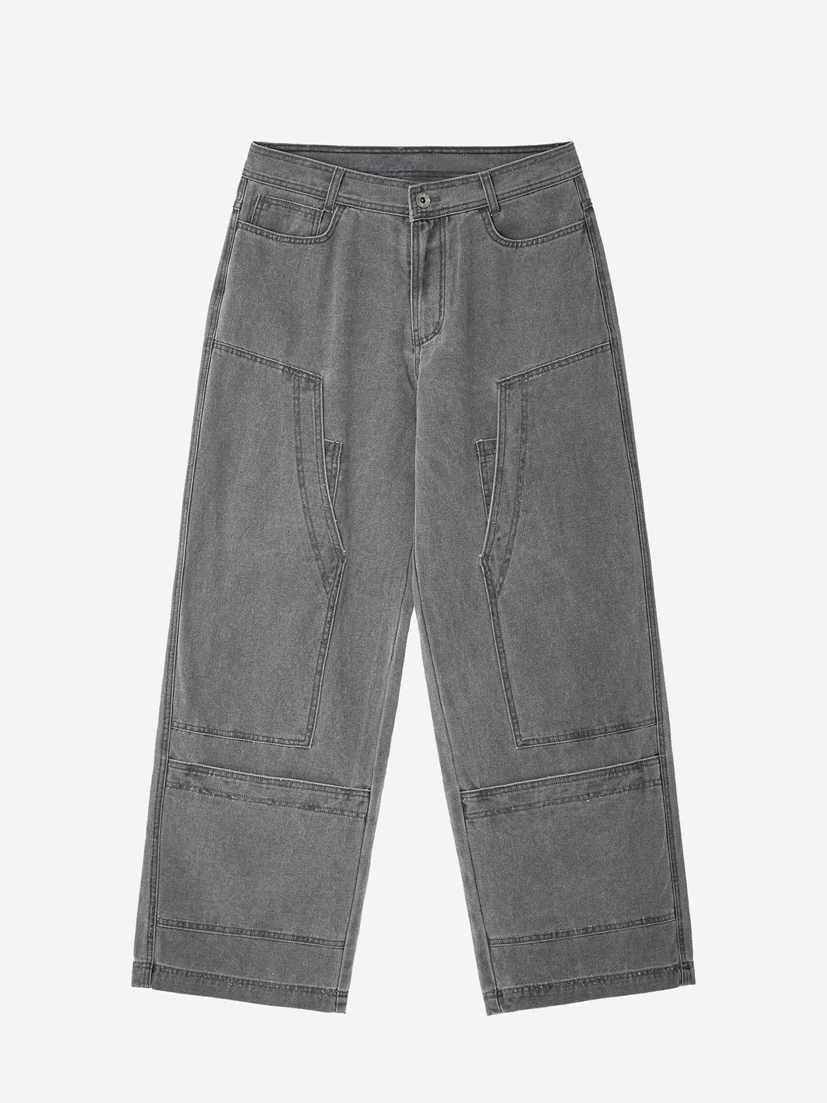 Dyed Multi Cargo Carpenter Pants Light Grey — vue 1