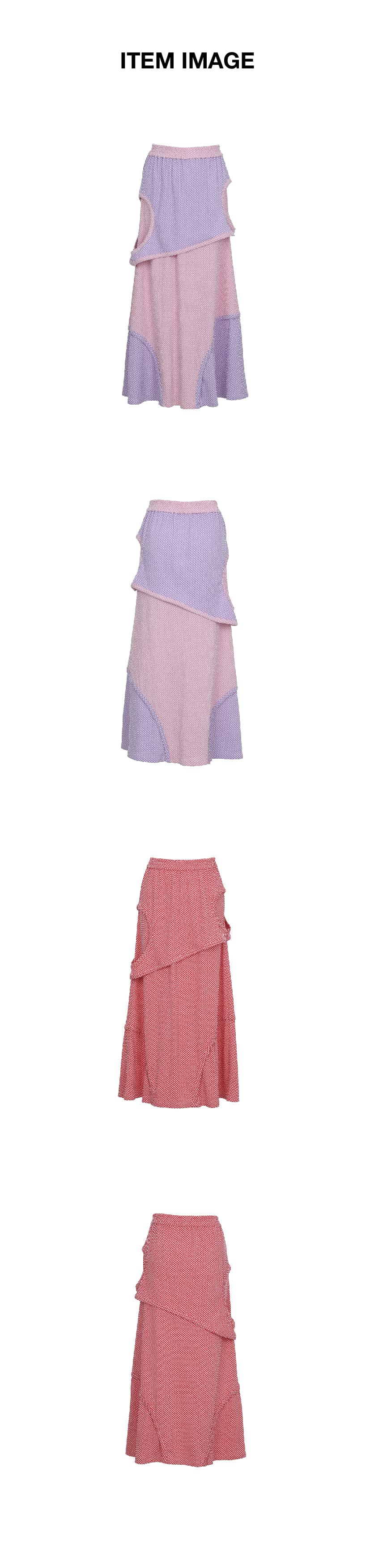 Cut-Out Detail Banding Skirt Pink — vue 3