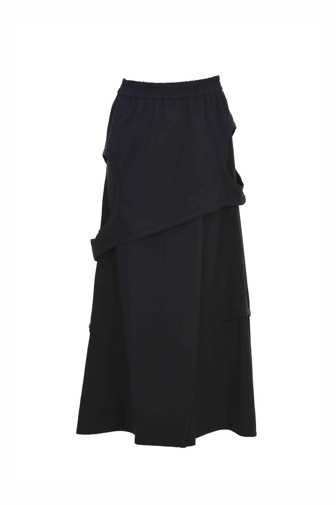 Cut-Out Detail Banding Skirt Black