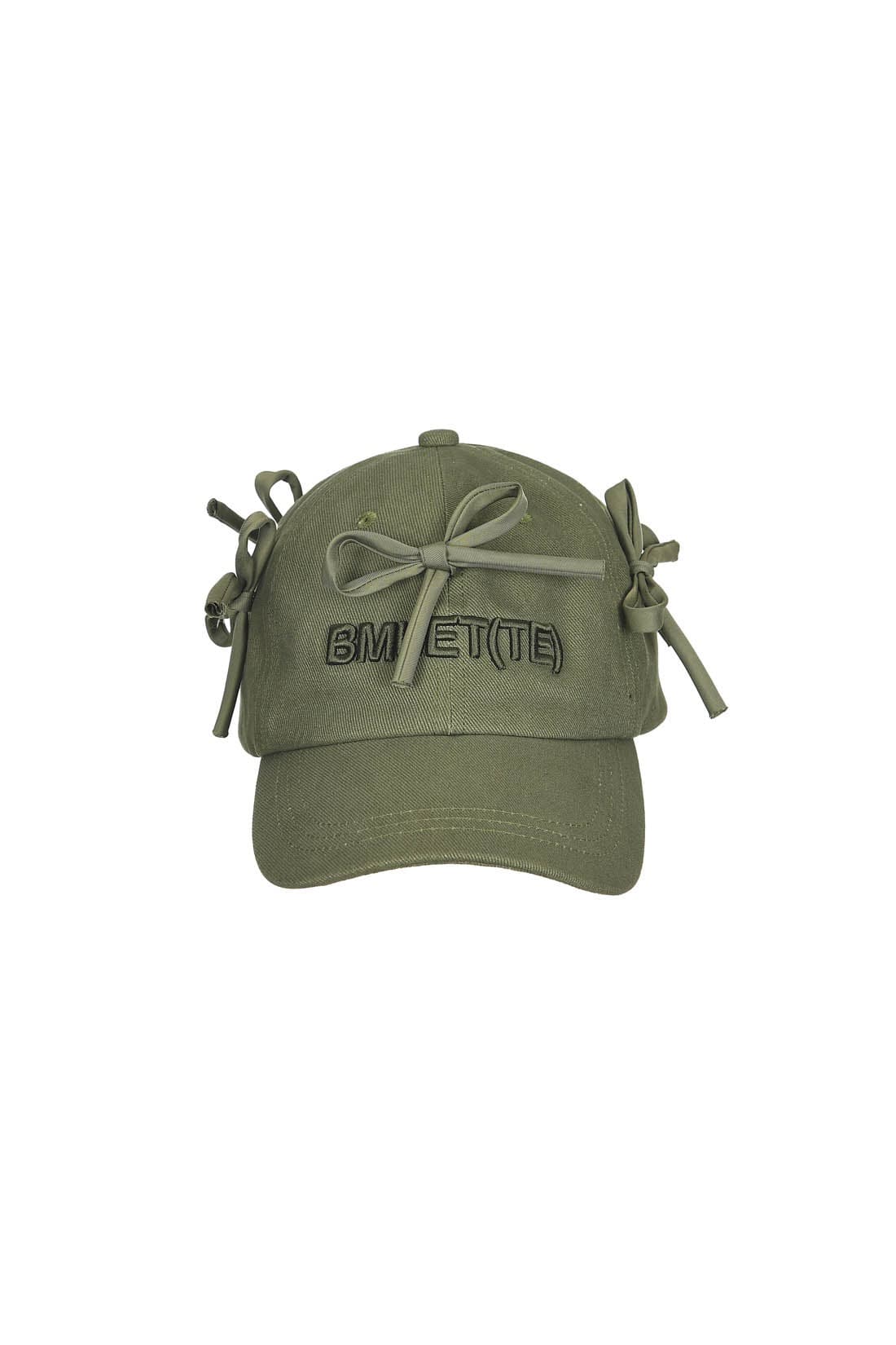 Ribbon Detail Logo Ball Cap Khaki