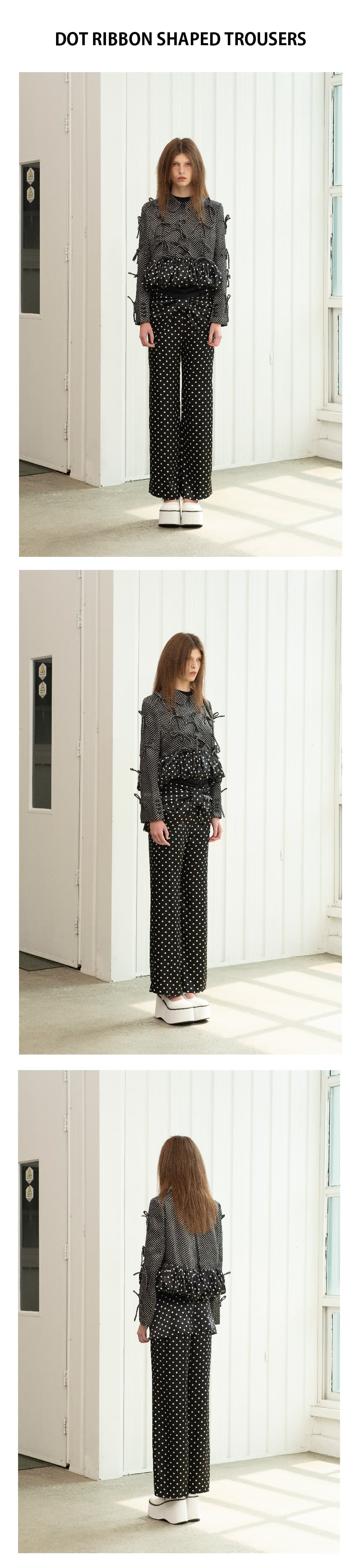 [RE-EDITION] Dot Ribbon Drape Pants — vue 3