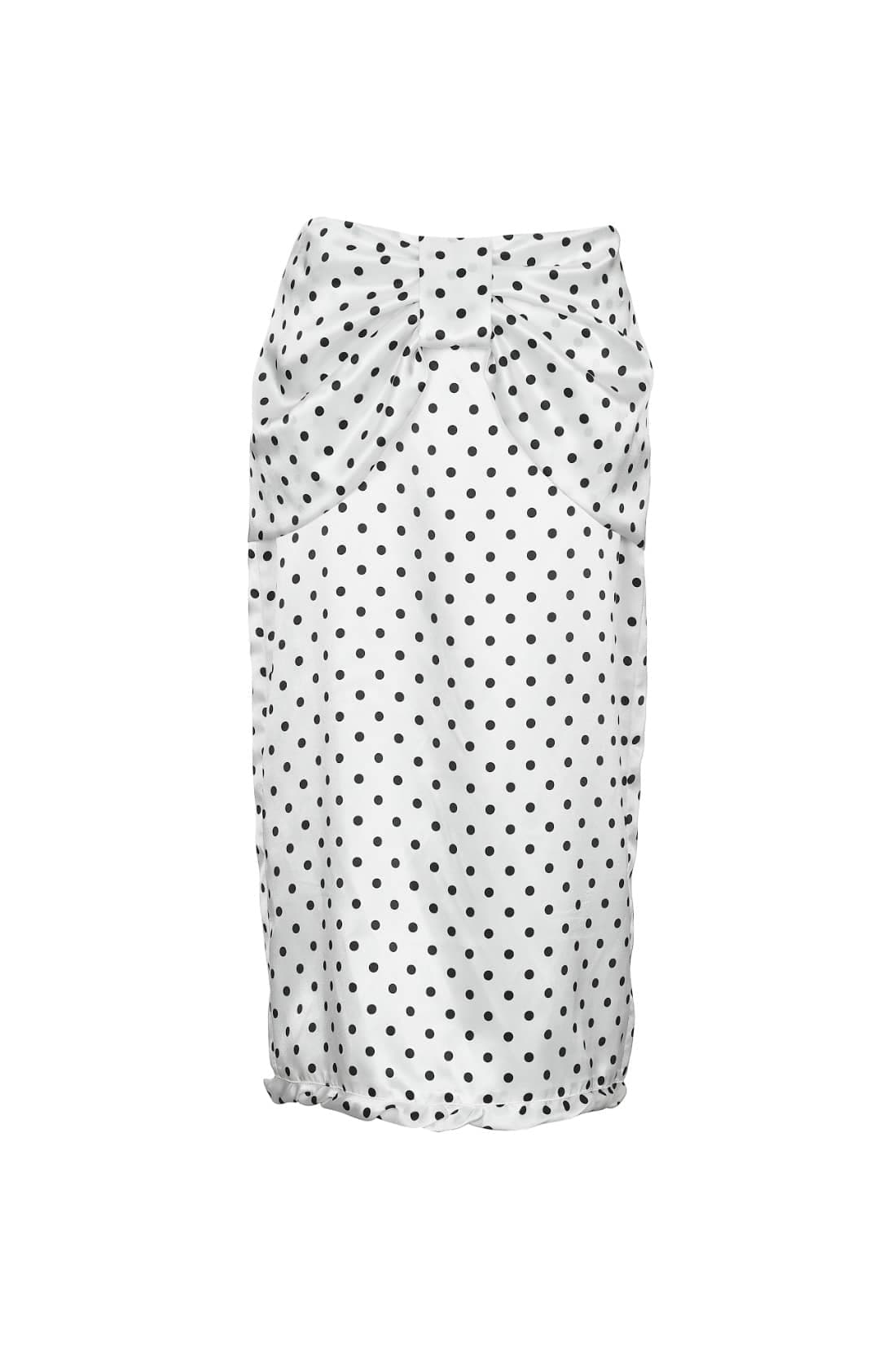 [RE-EDITION] Ribbon Drape Dot Midi Skirt — vue 1