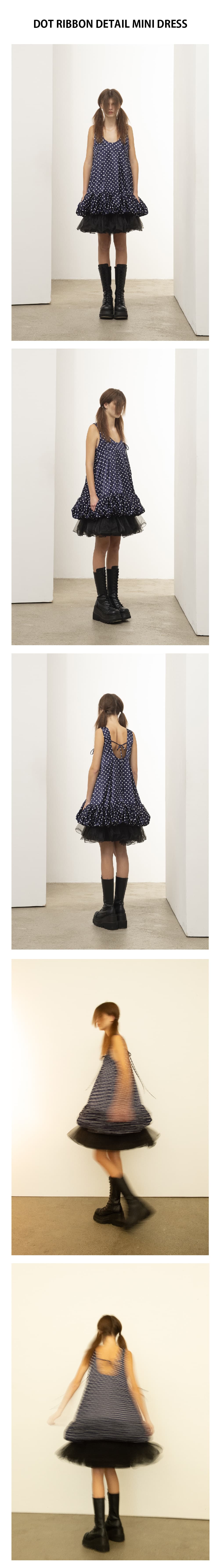 [RE-EDITION] Dot Ribbon Detail Mini Dress — vue 3
