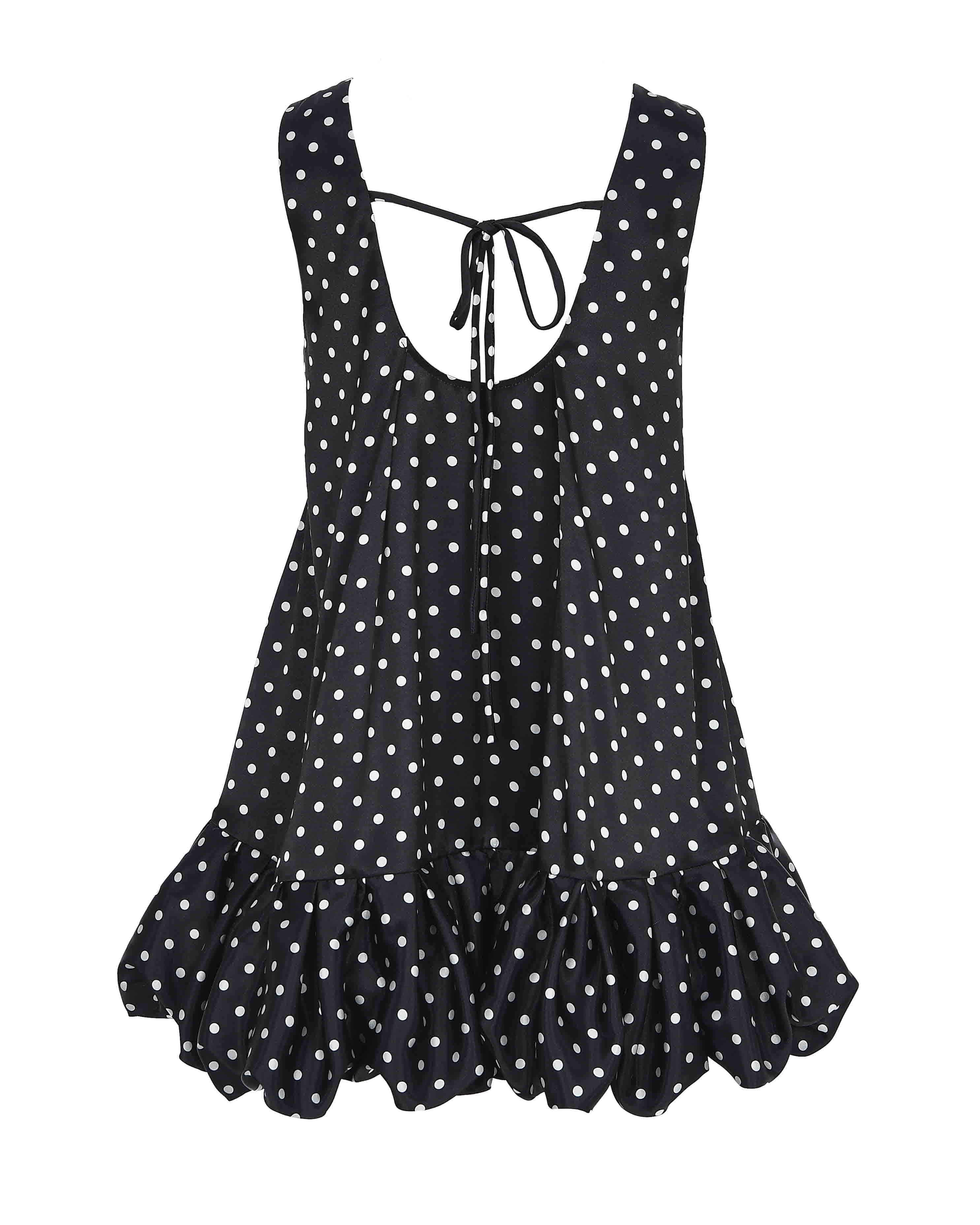 [RE-EDITION] Dot Ribbon Detail Mini Dress — vue 5