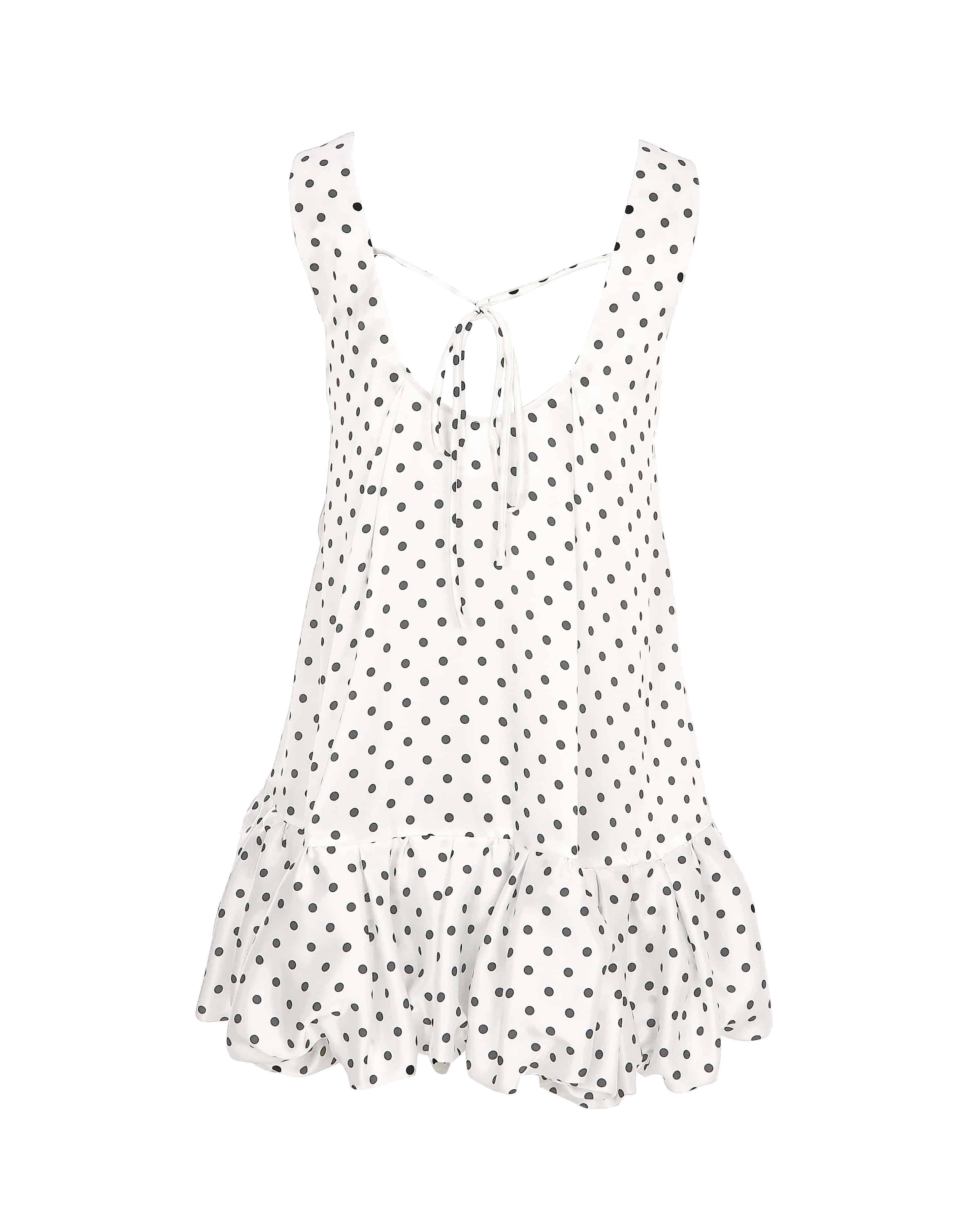 [RE-EDITION] Dot Ribbon Detail Mini Dress — vue 7