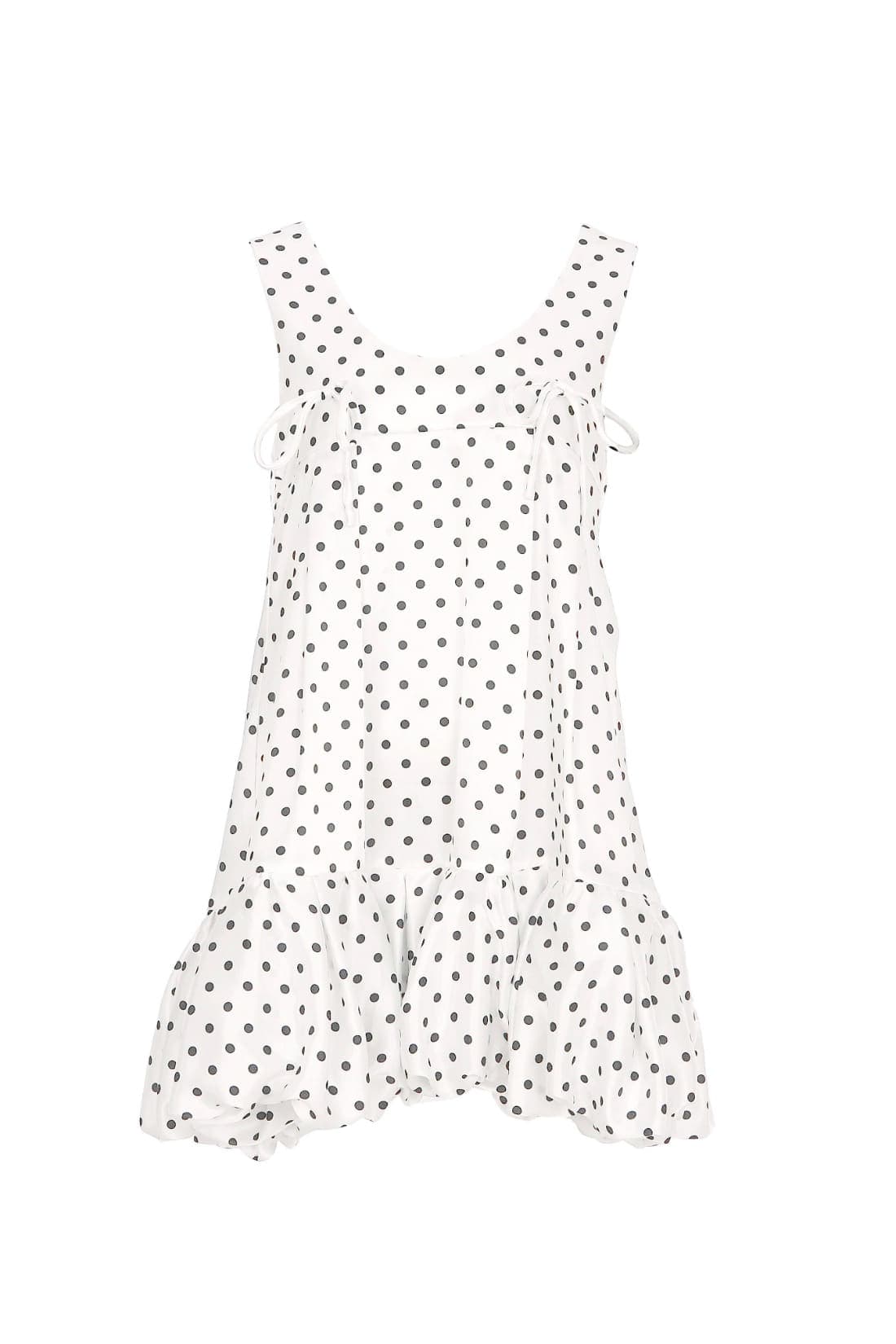 [RE-EDITION] Dot Ribbon Detail Mini Dress