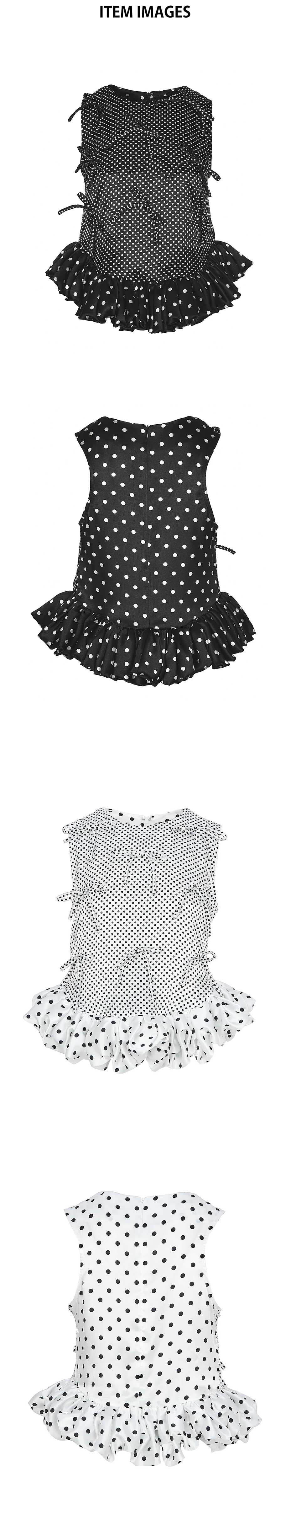 [RE-EDITION] Ribbon Detail Dot Volume Blouse — vue 4