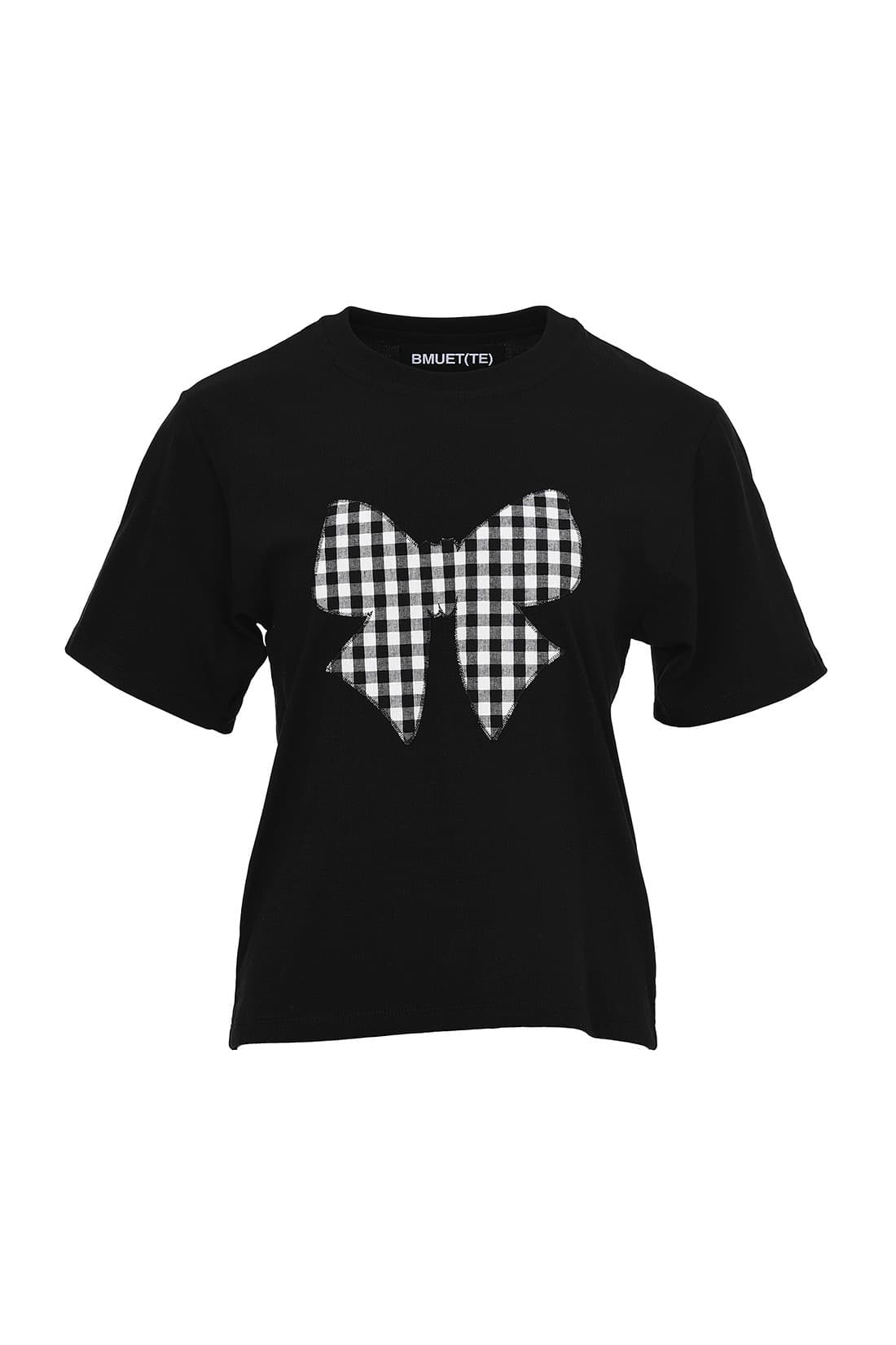 Appliqué Logo Embroidery T-Shirt Black