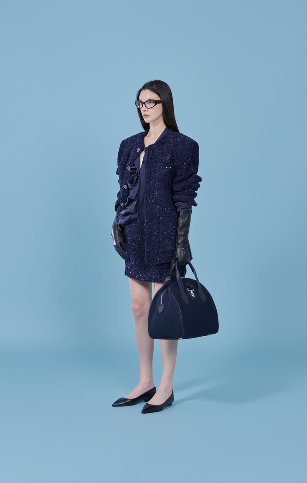 Asymmetric Shirring Fastening Cardigan — vue 4