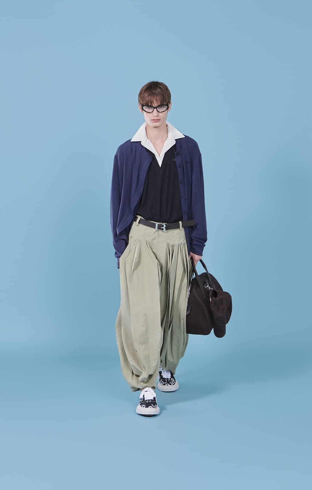 Asymmetric Shirring Fastening Cardigan — vue 6