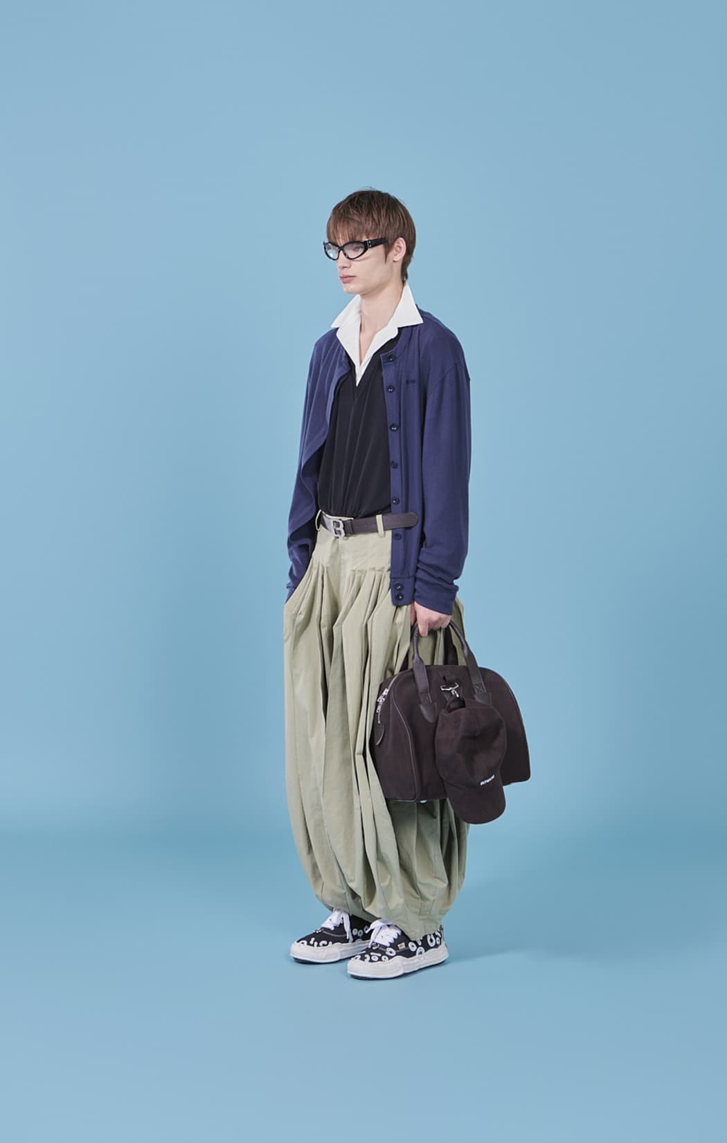 Asymmetric Shirring Fastening Cardigan — vue 7