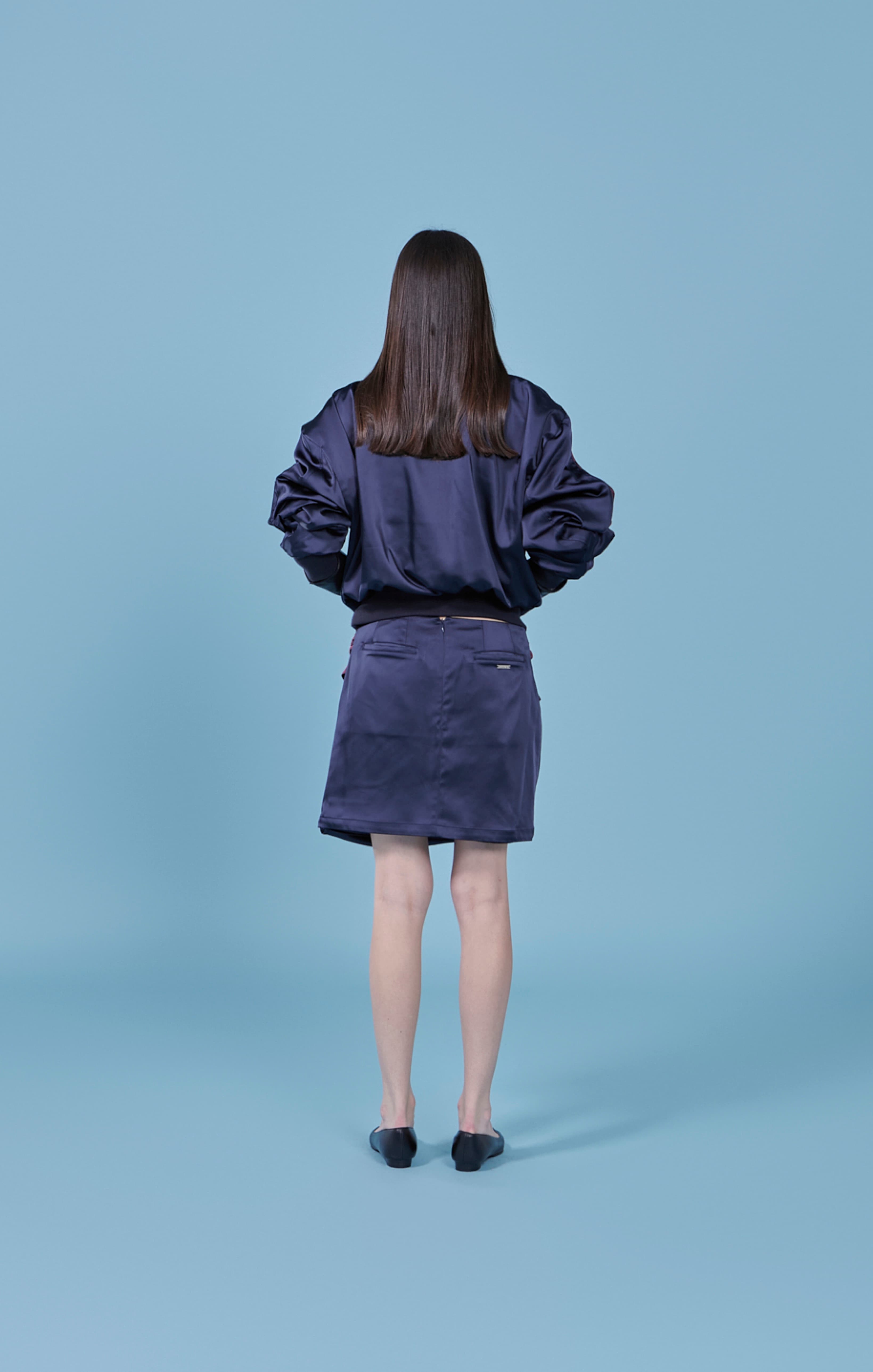 Two Tone Double Tuck Bomber Jacket — vue 5