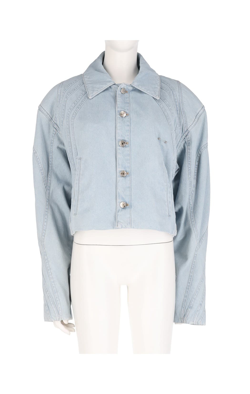 Biker Cut Denim Jacket — vue 2