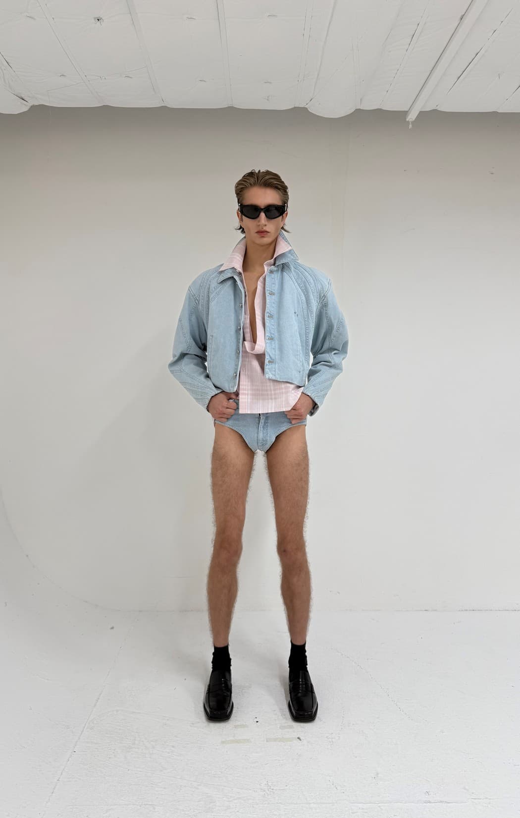 Biker Cut Denim Jacket