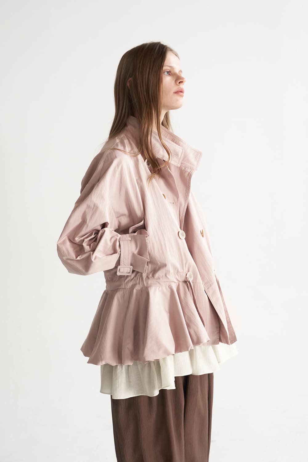 [CAHISIENNE 26SS] Balloon Hem Half Trench — vue 7