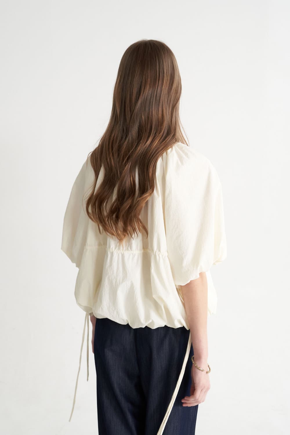 [CAHISIENNE 26SS] String Volume Balloon Short Jacket — vue 12
