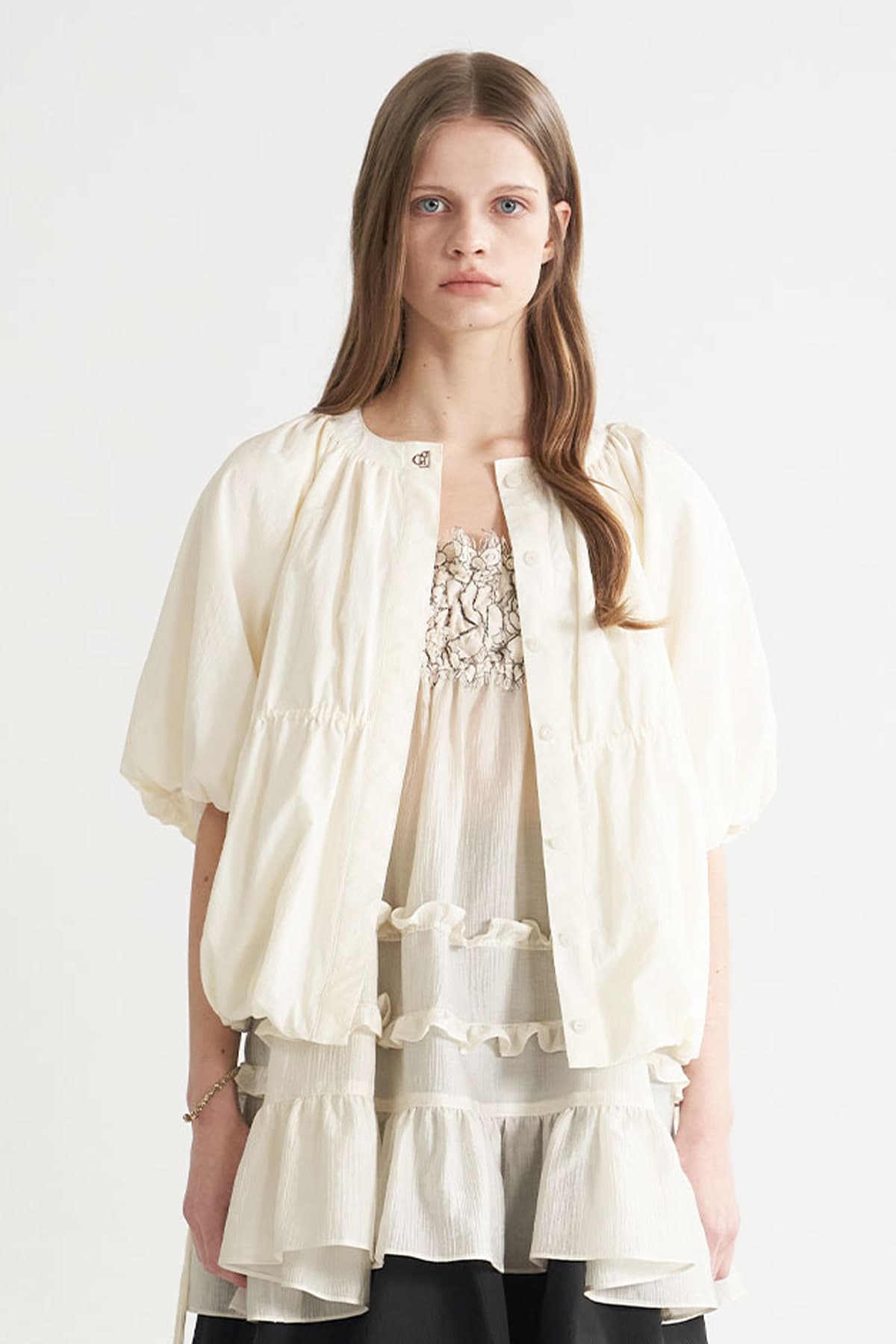[CAHISIENNE 26SS] String Volume Balloon Short Jacket — vue 1