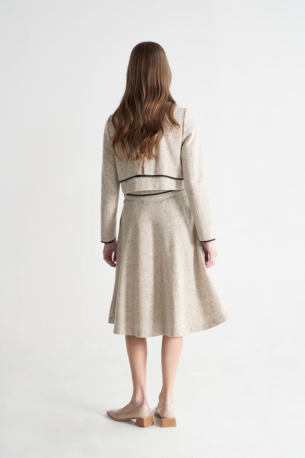 [CAHISIENNE 26SS] Organza Ribbon Tweed Trimming Jacket — vue 14