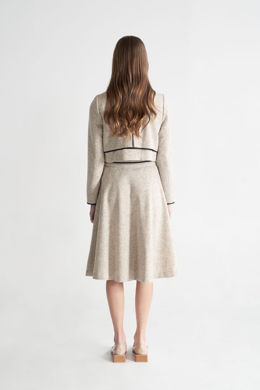 [CAHISIENNE 26SS] Organza Ribbon Tweed Trimming Jacket — vue 17