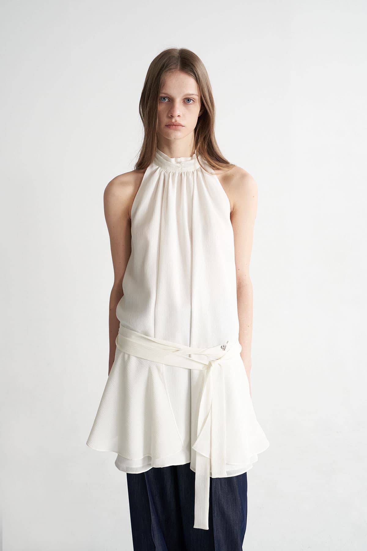 [CAHISIENNE 26SS] Multiway White Halterneck Dress & Cape Set — vue 2