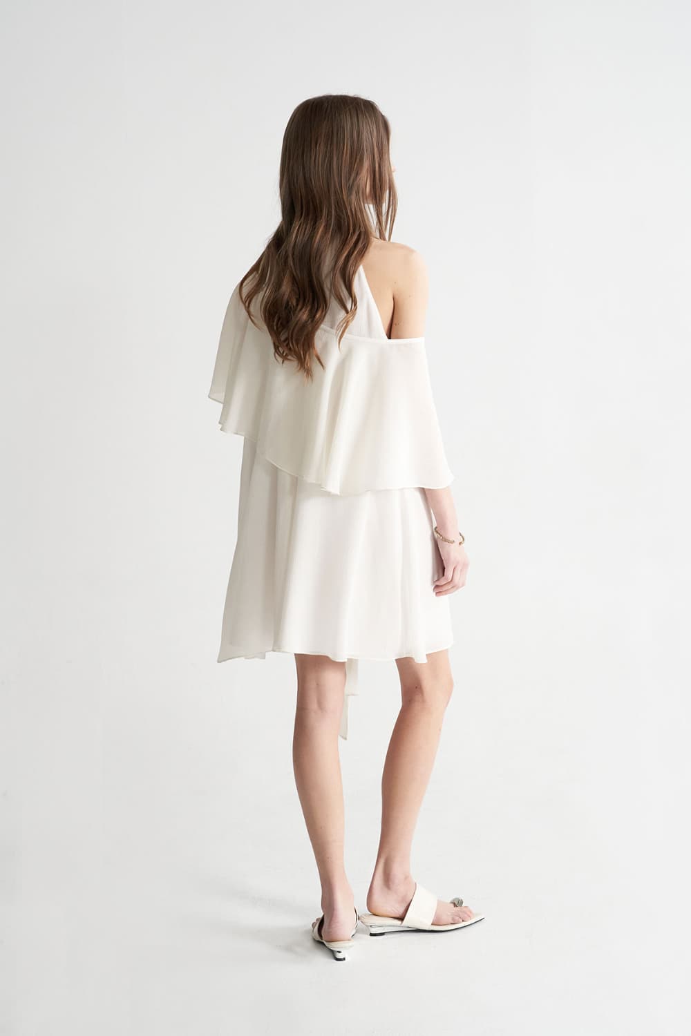[CAHISIENNE 26SS] Multiway White Halterneck Dress & Cape Set — vue 15
