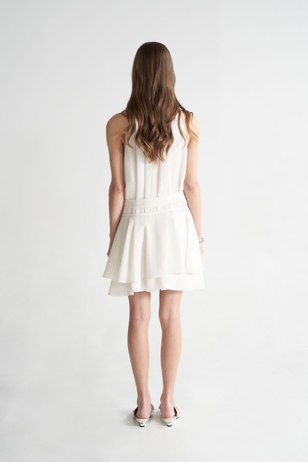 [CAHISIENNE 26SS] Multiway White Halterneck Dress & Cape Set — vue 18