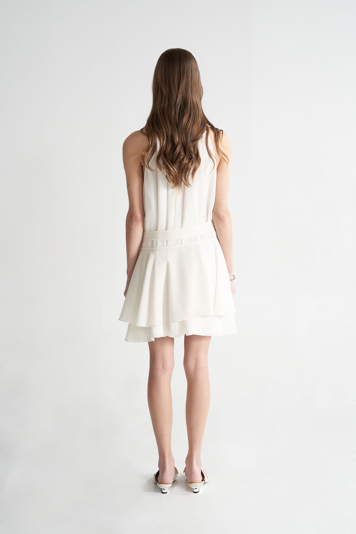 [CAHISIENNE 26SS] Multiway White Halterneck Dress & Cape Set — vue 5