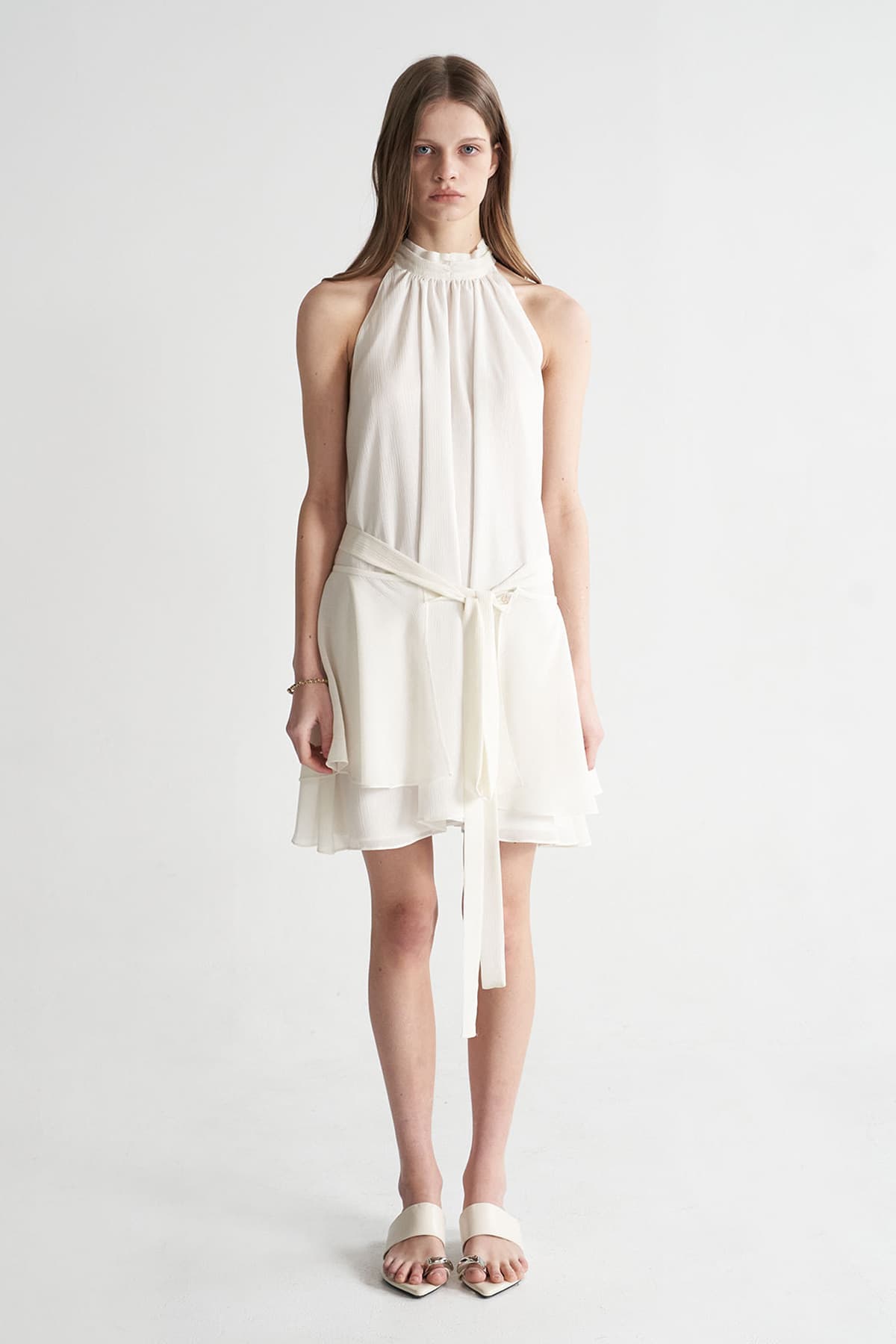 [CAHISIENNE 26SS] Multiway White Halterneck Dress & Cape Set
