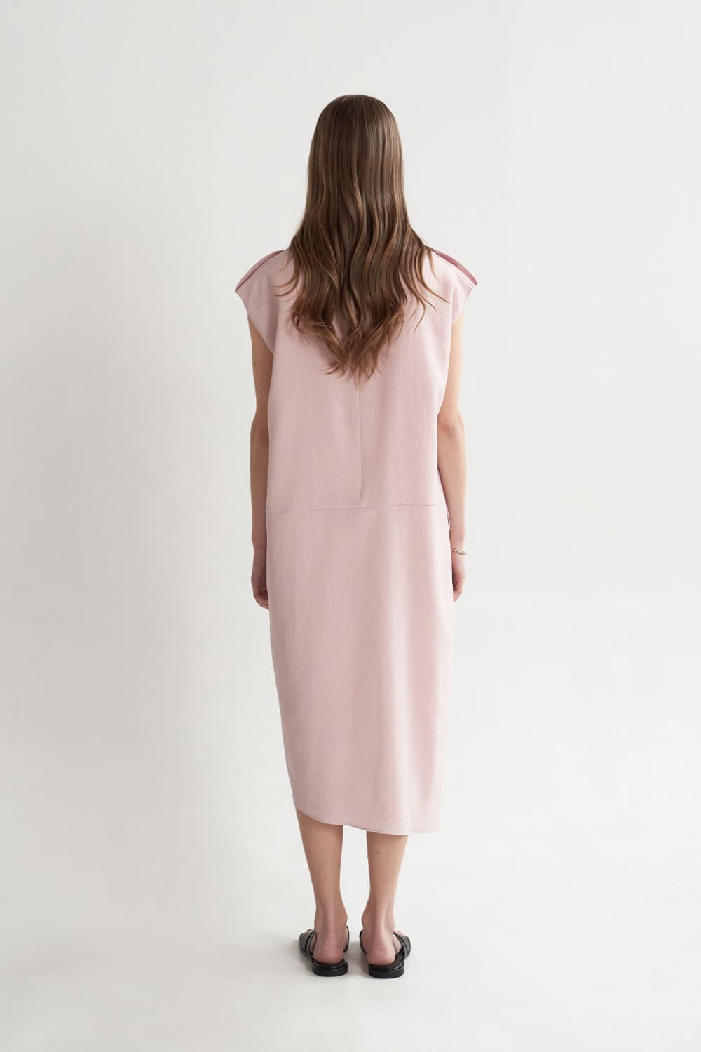 [CAHISIENNE 26SS] Low-Waist Asymmetric Long Dress — vue 14