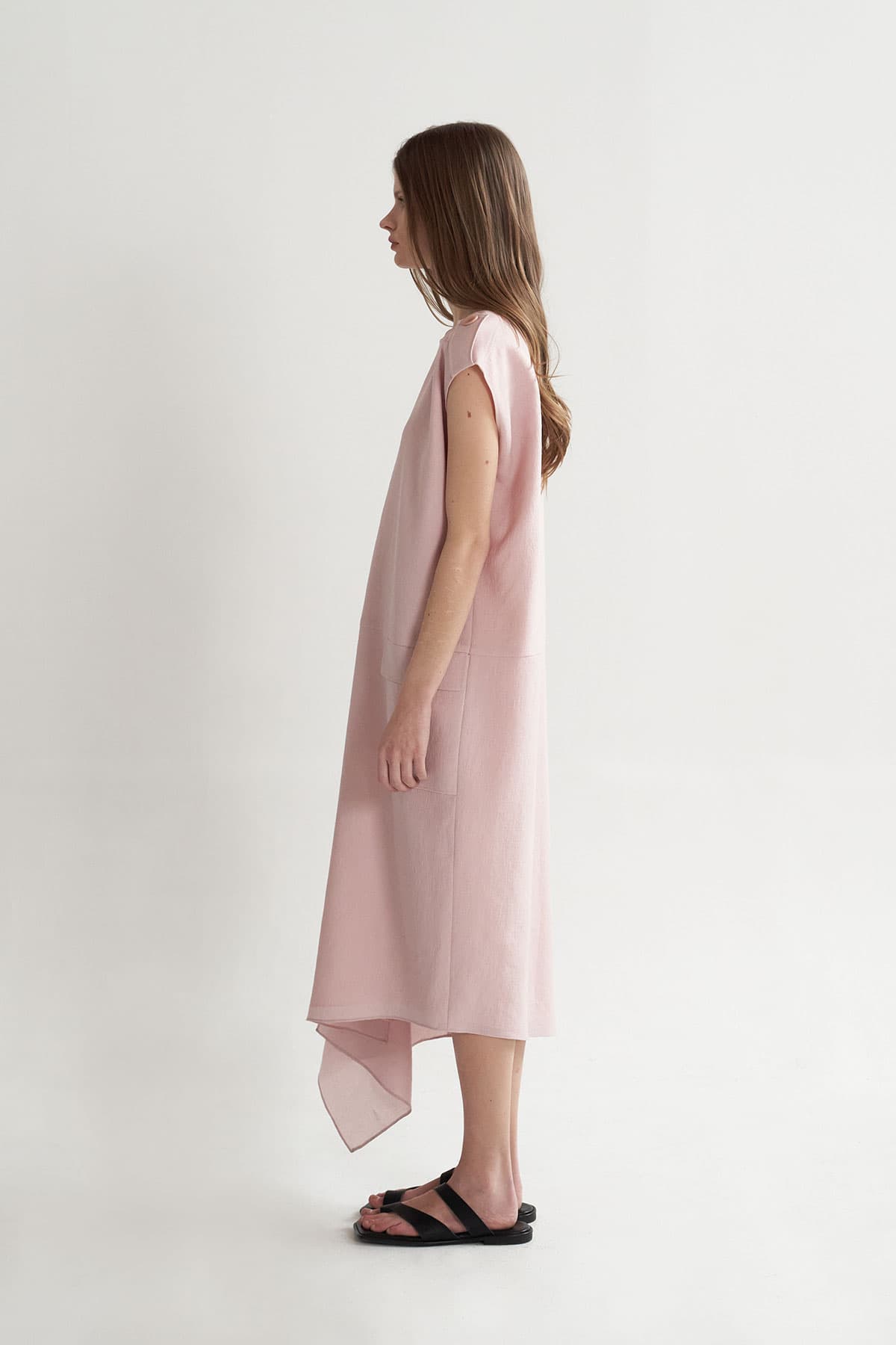 [CAHISIENNE 26SS] Low-Waist Asymmetric Long Dress — vue 4
