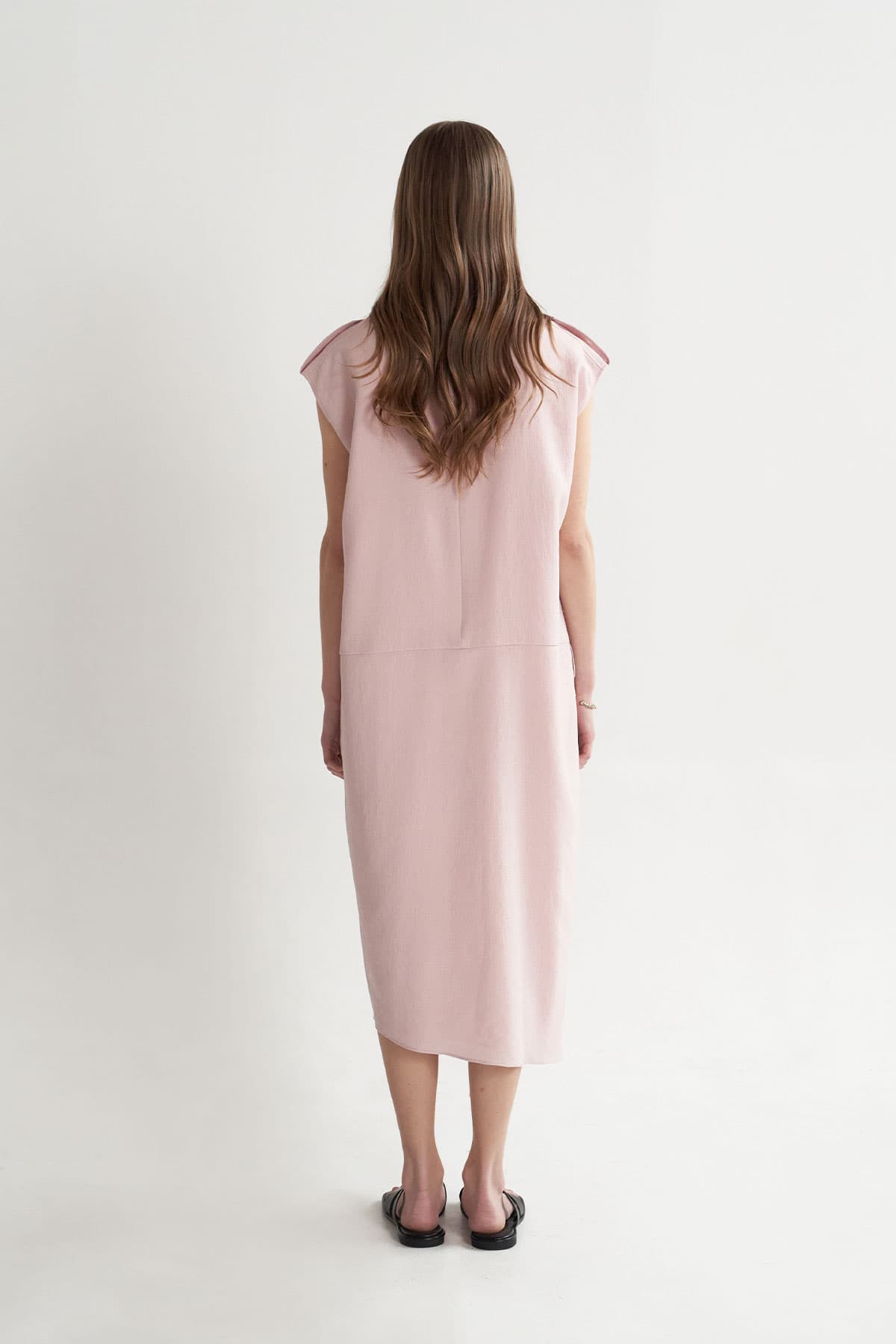 [CAHISIENNE 26SS] Low-Waist Asymmetric Long Dress — vue 5