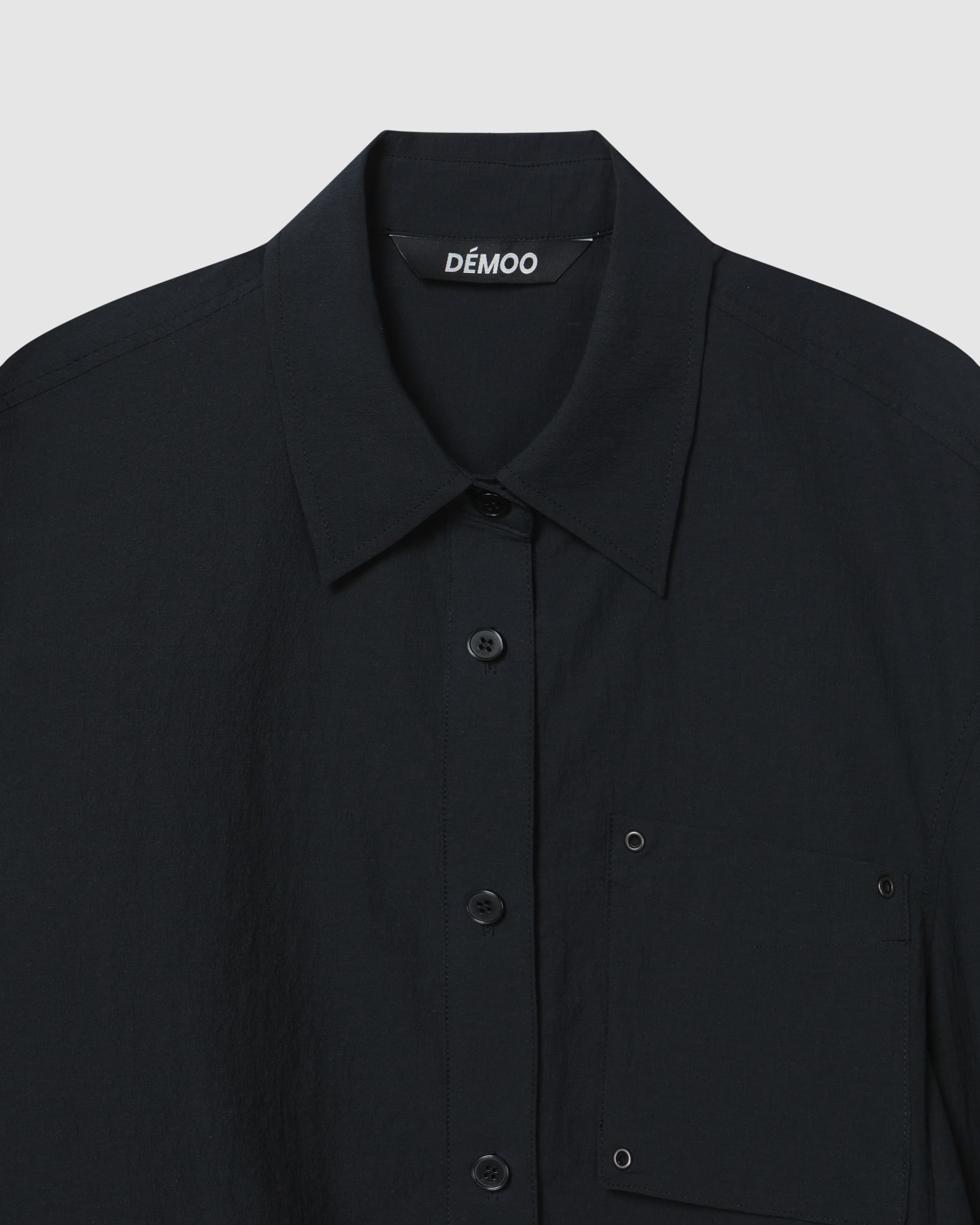 Back Shirring Collar Jacket Dark Grey — vue 4