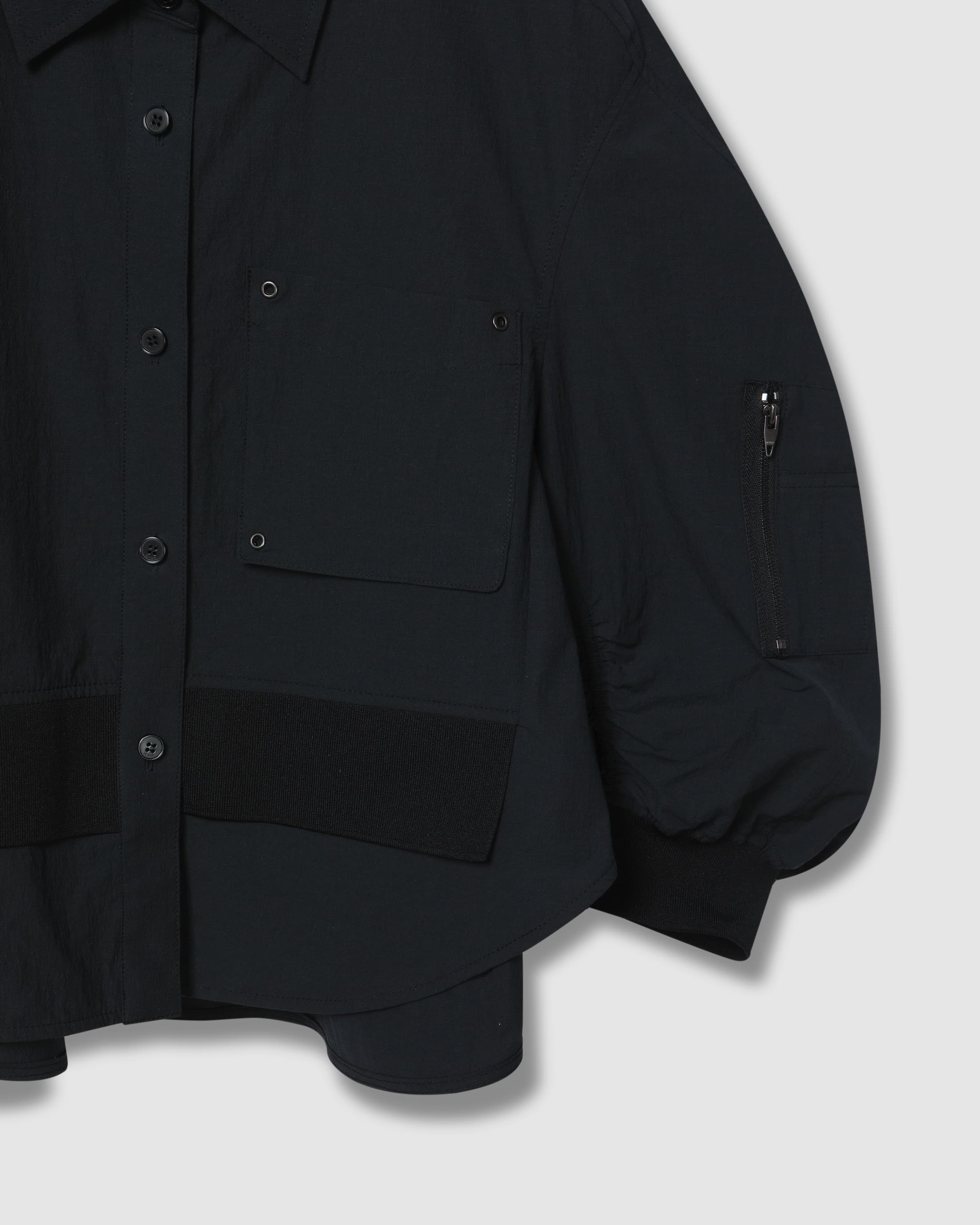 Back Shirring Collar Jacket Dark Grey — vue 5