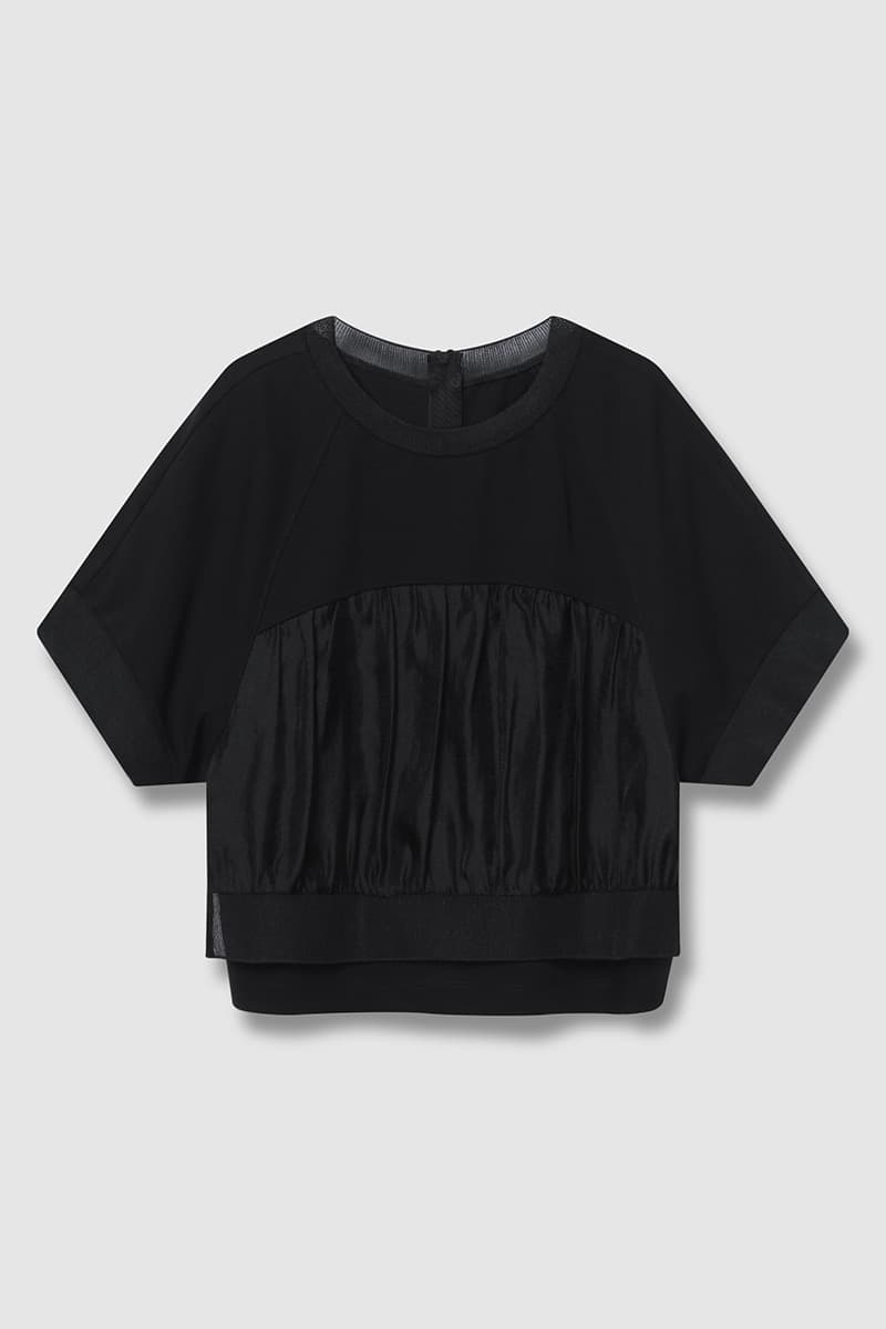 Round Half Zip T-Shirt White