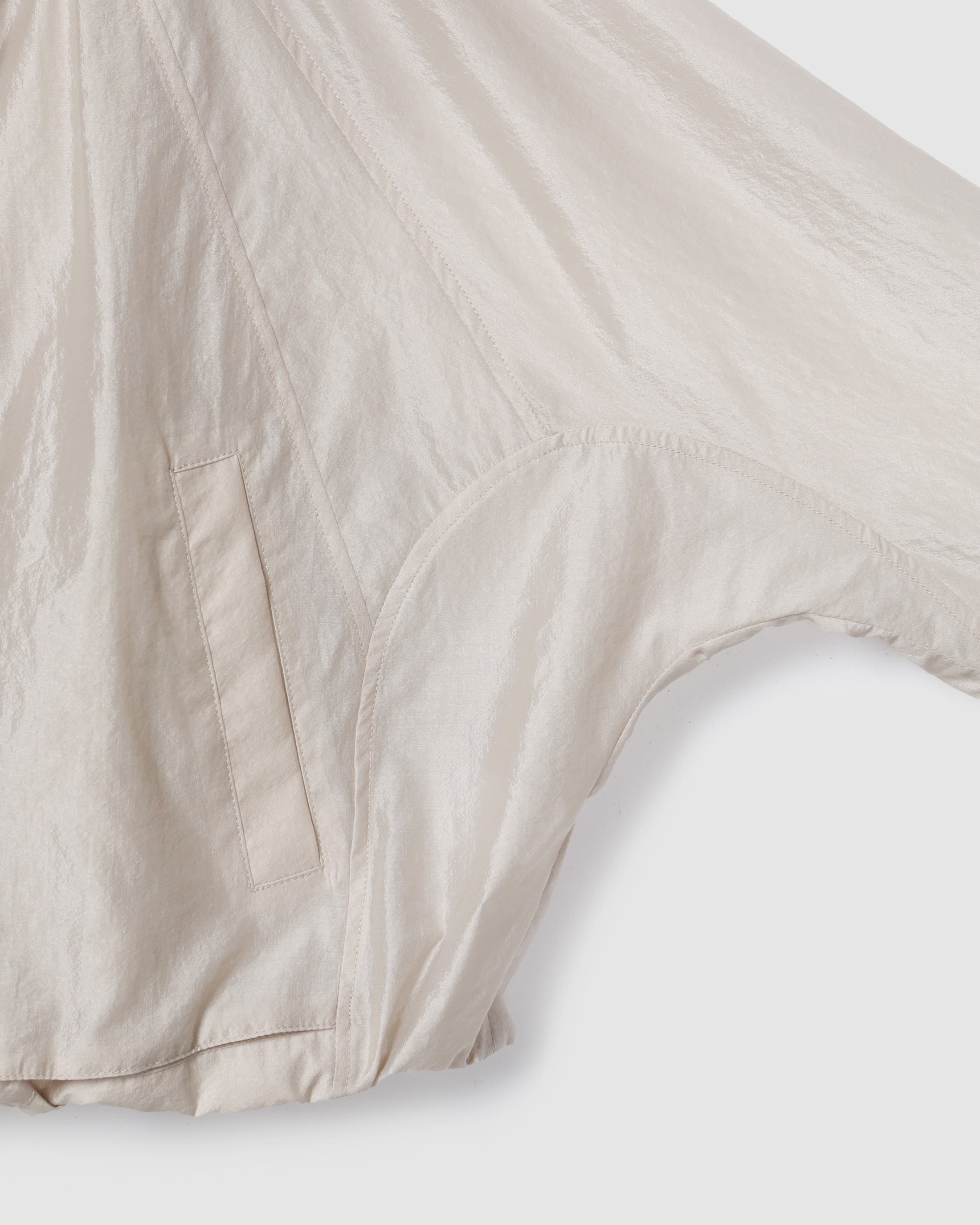 Hooded Zip-Up Jacket Beige — vue 6