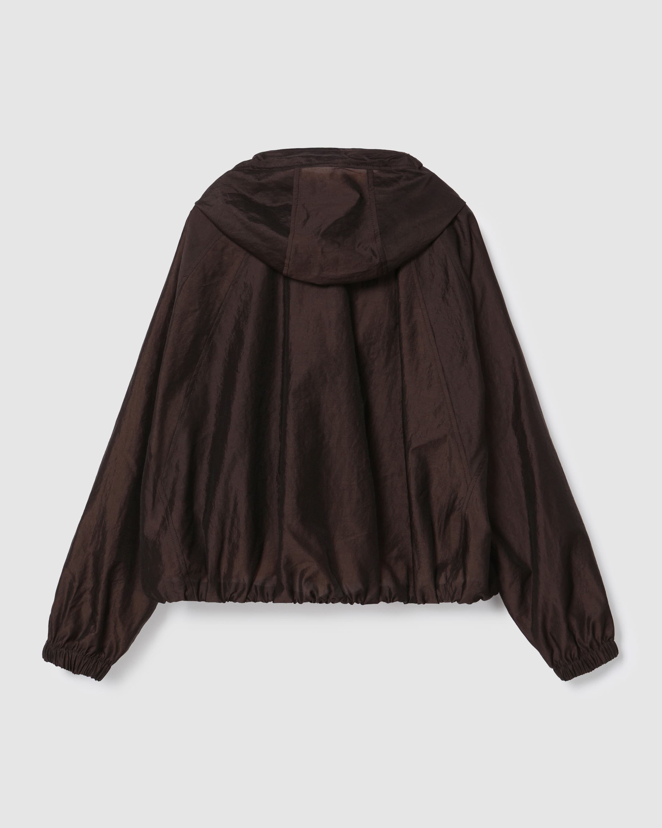 Hooded Zip-Up Jacket Dark Brown — vue 3