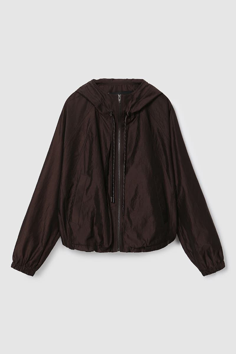 Hooded Zip-Up Jacket Dark Brown