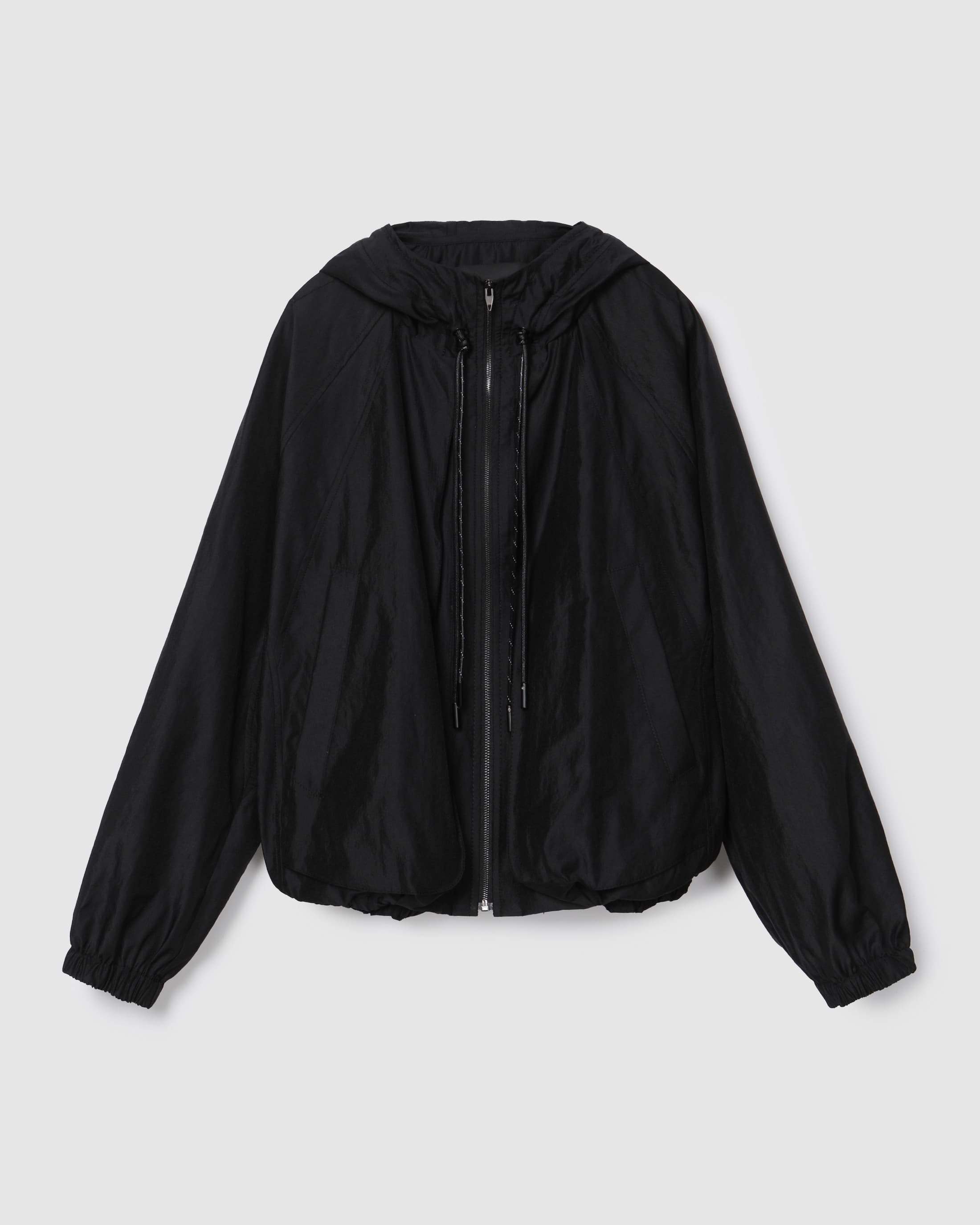 Hooded Zip-Up Jacket Black — vue 2