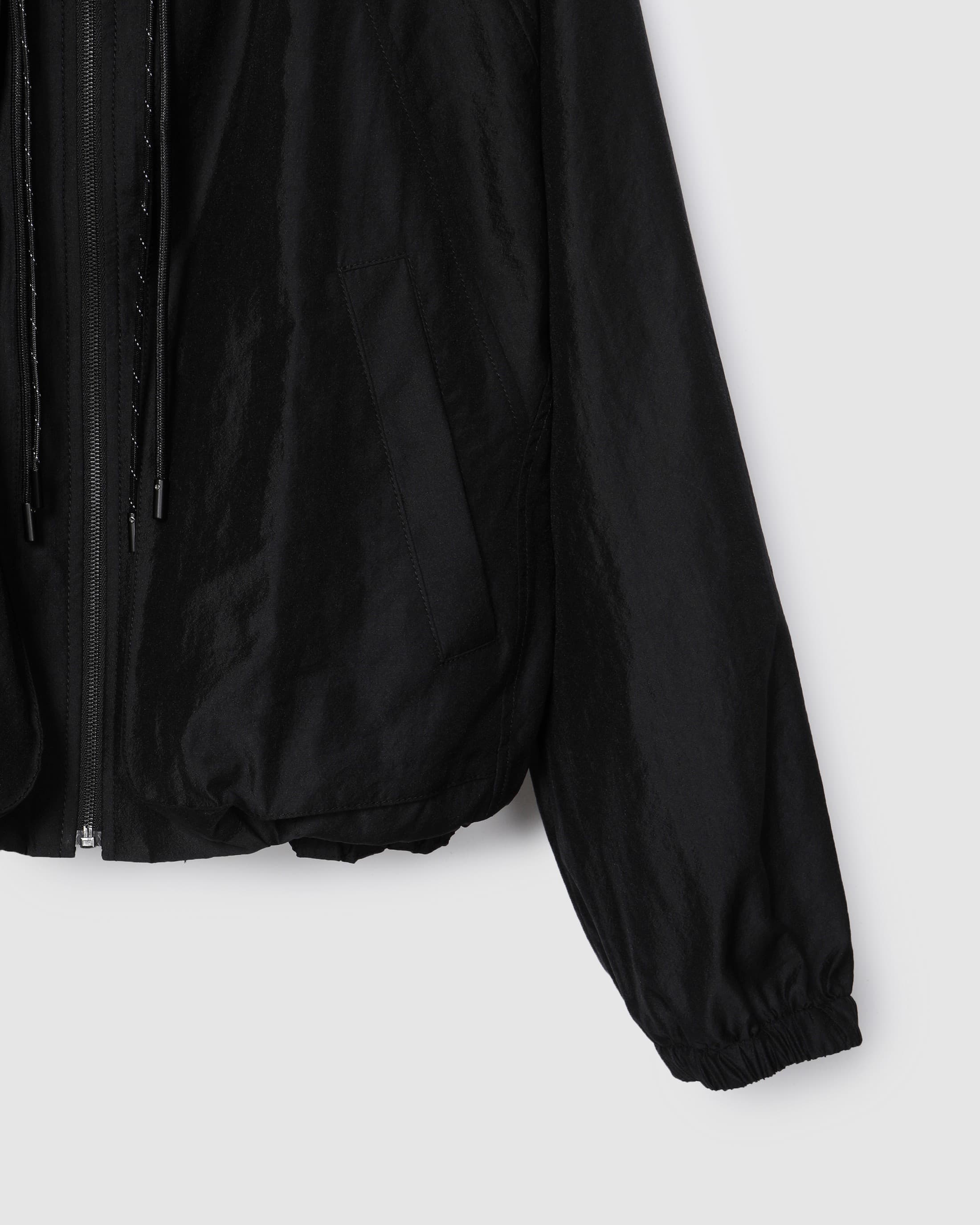 Hooded Zip-Up Jacket Black — vue 5