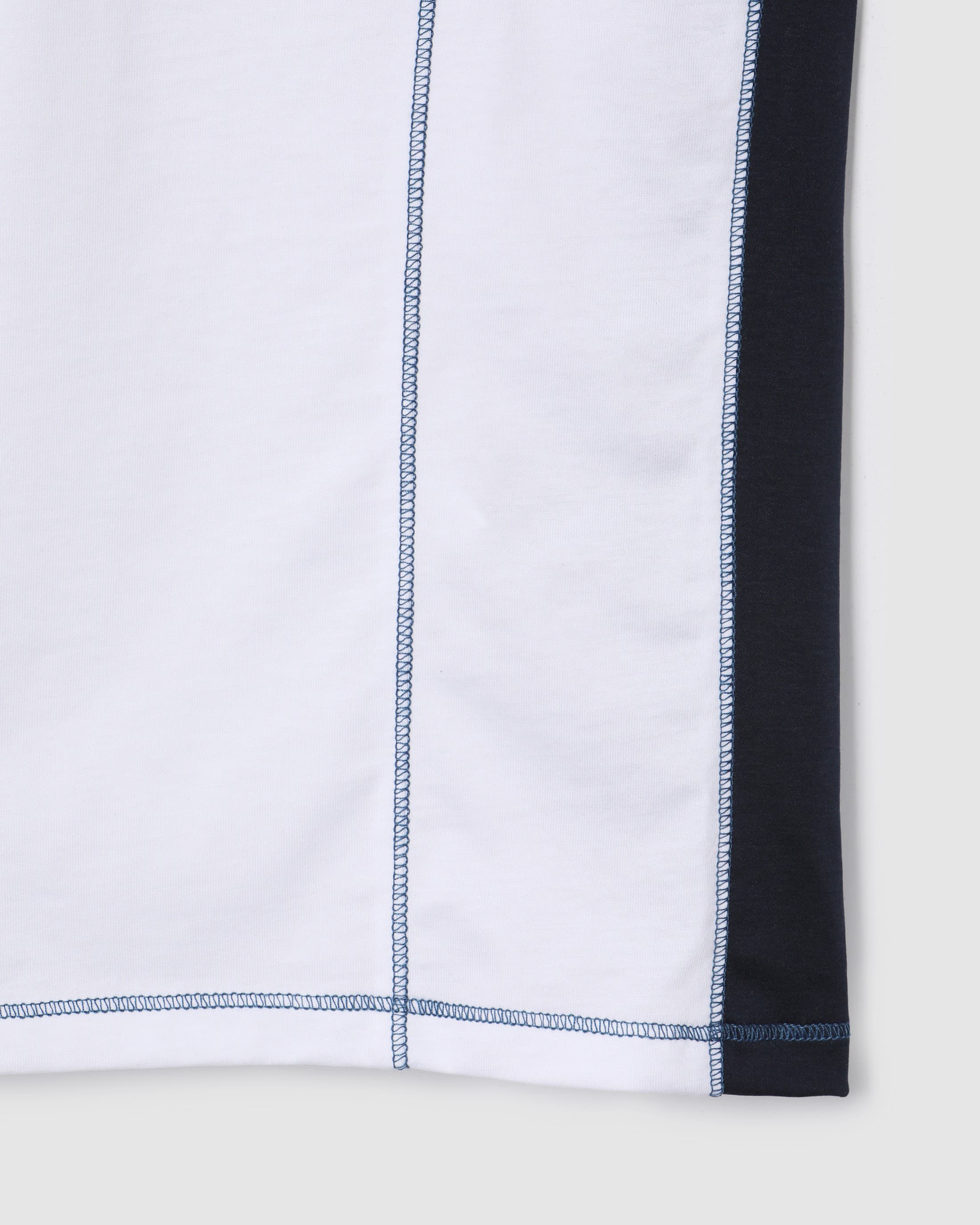 Color Block Panel Half T-Shirt White — vue 6