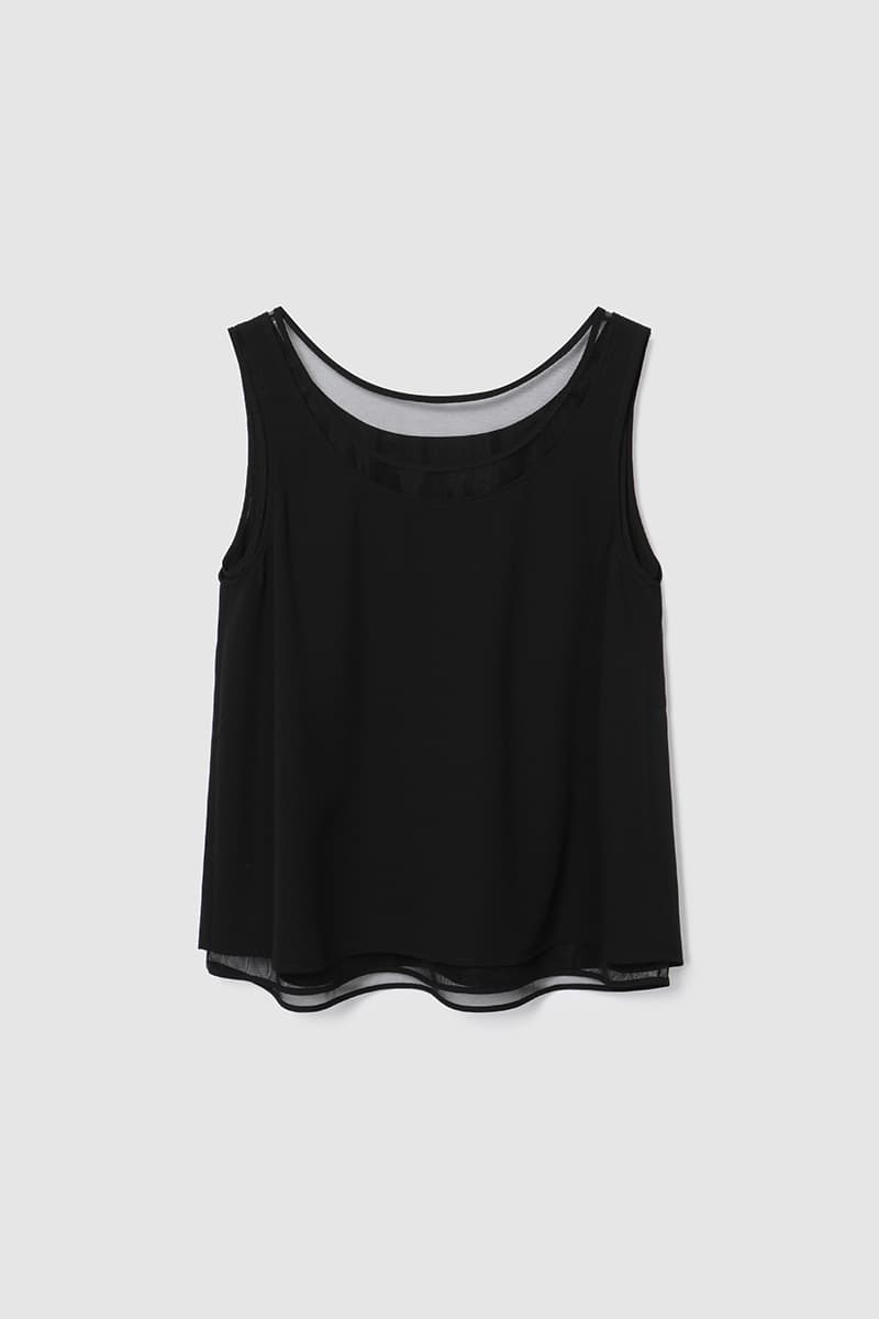 Double Layer Sleeveless Black — vue 1