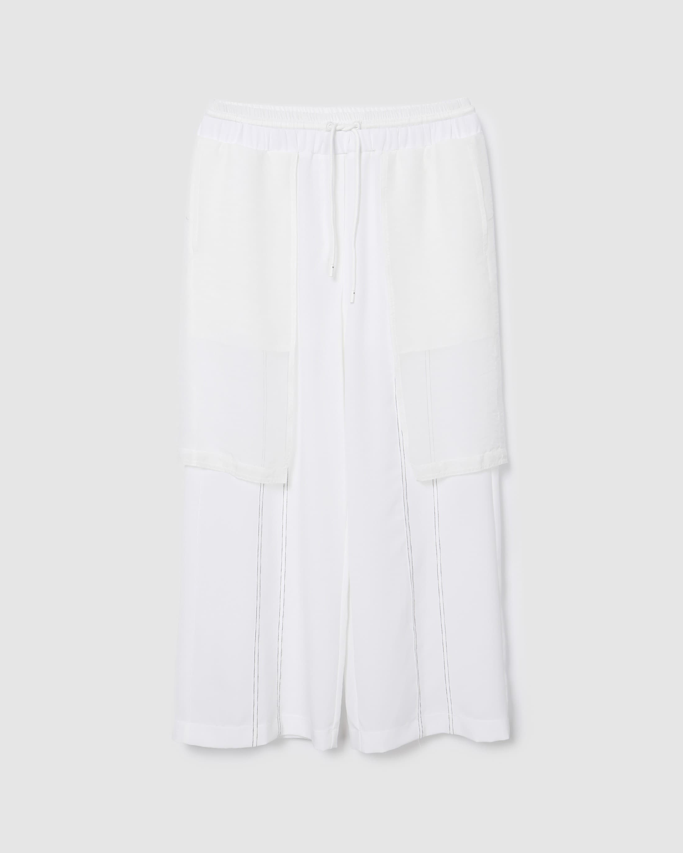 Contrast Stitch Pants White — vue 2