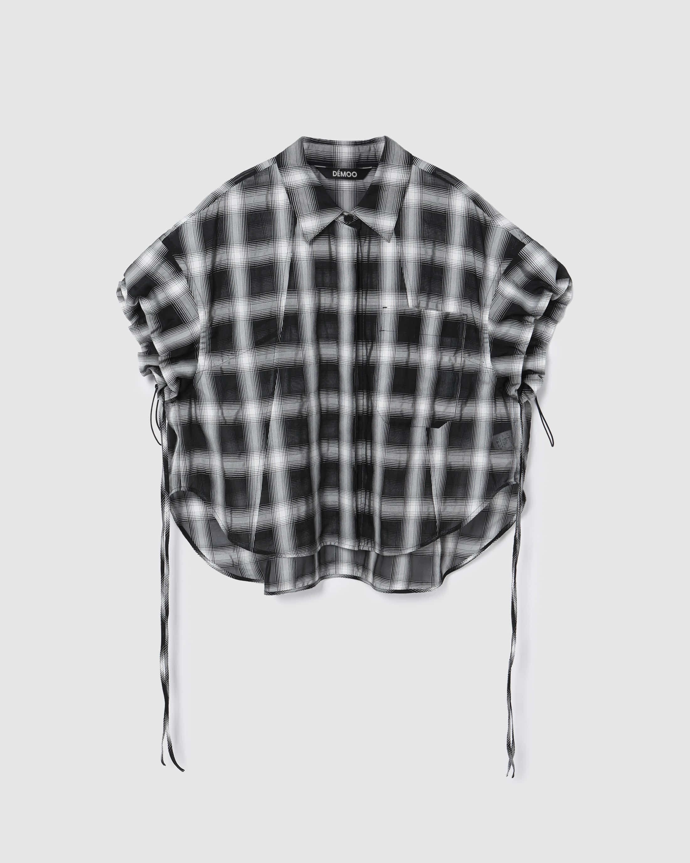 Sheer Check Blouse Black PT — vue 2