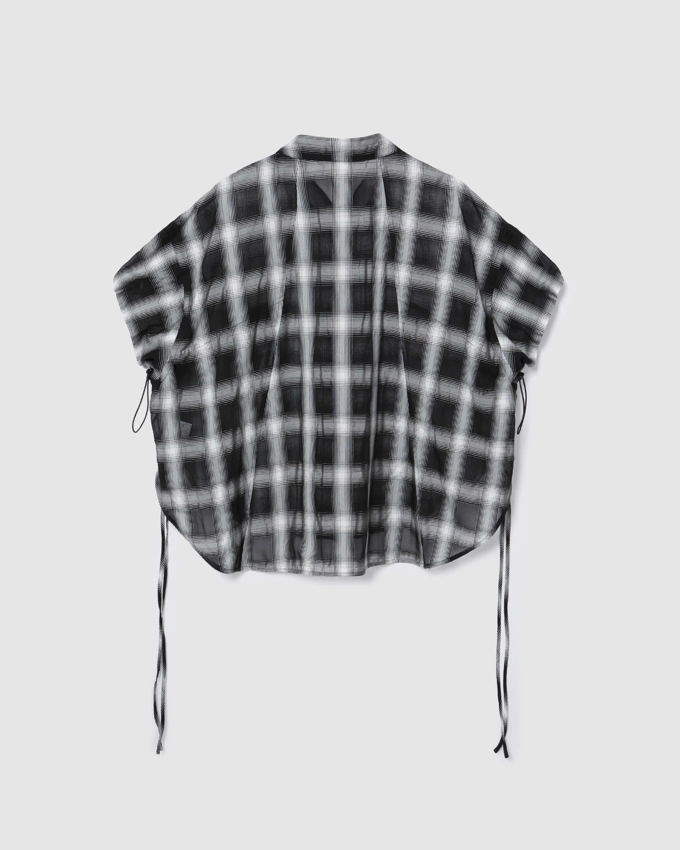 Sheer Check Blouse Black PT — vue 3