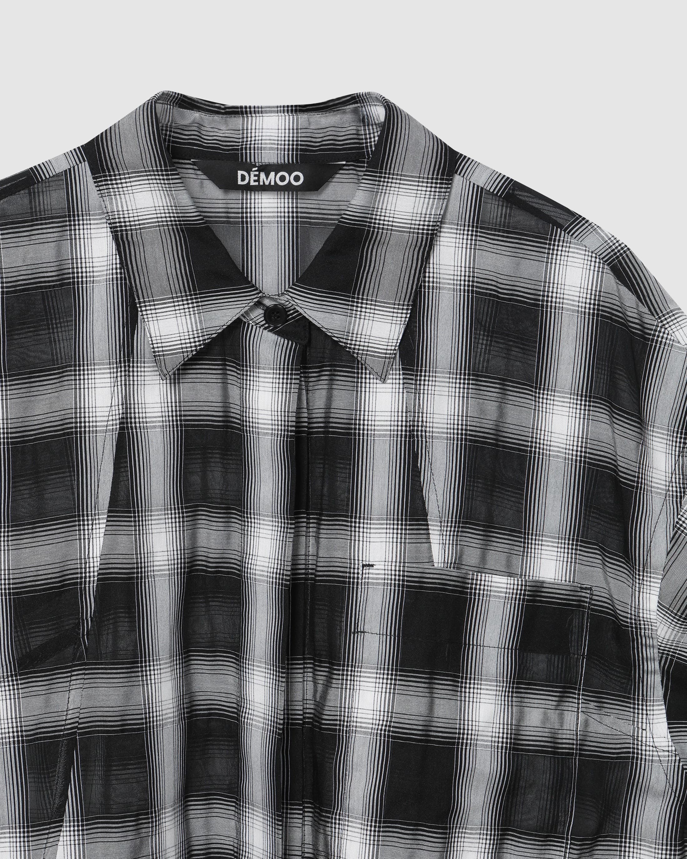 Sheer Check Blouse Black PT — vue 4